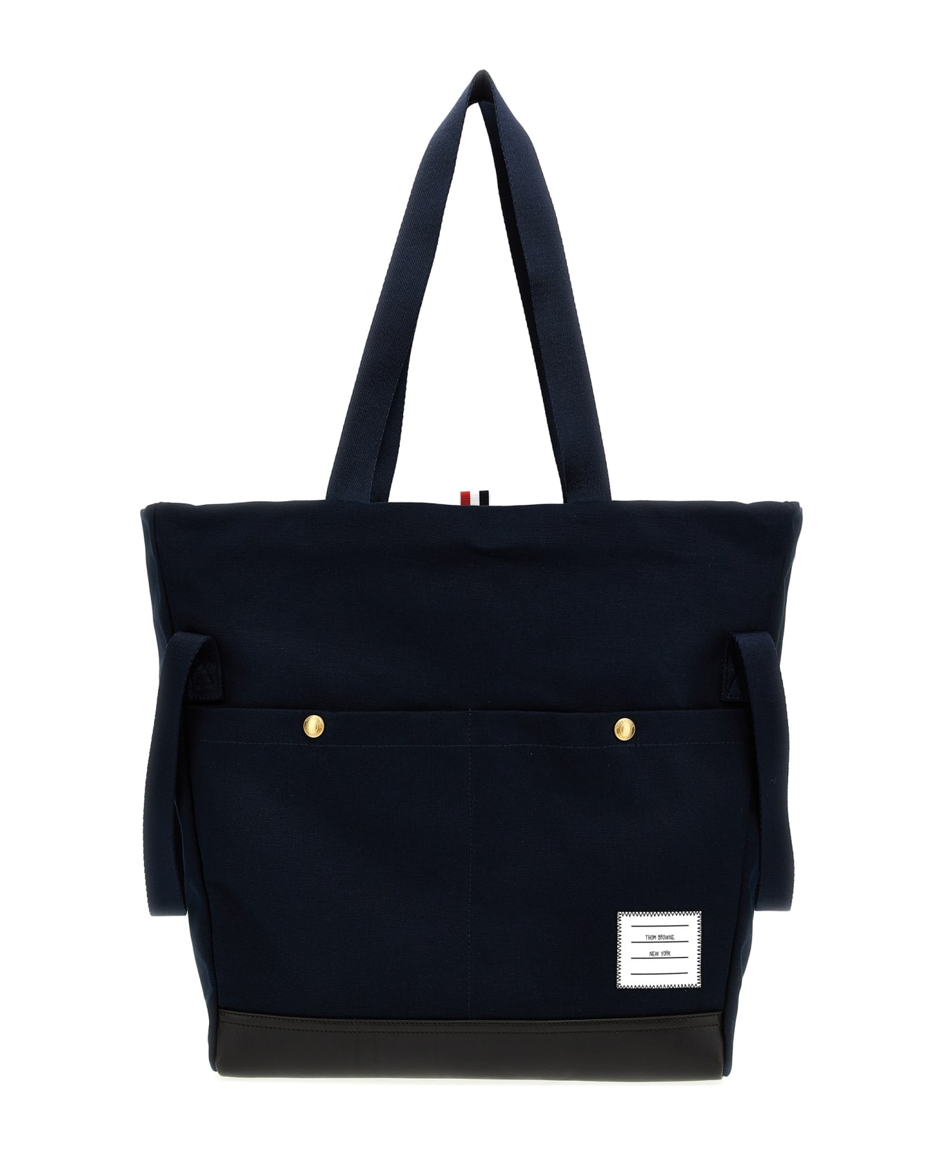 Thom Browne 'snap Pocket' Shopping Bag - Blue トートバッグ