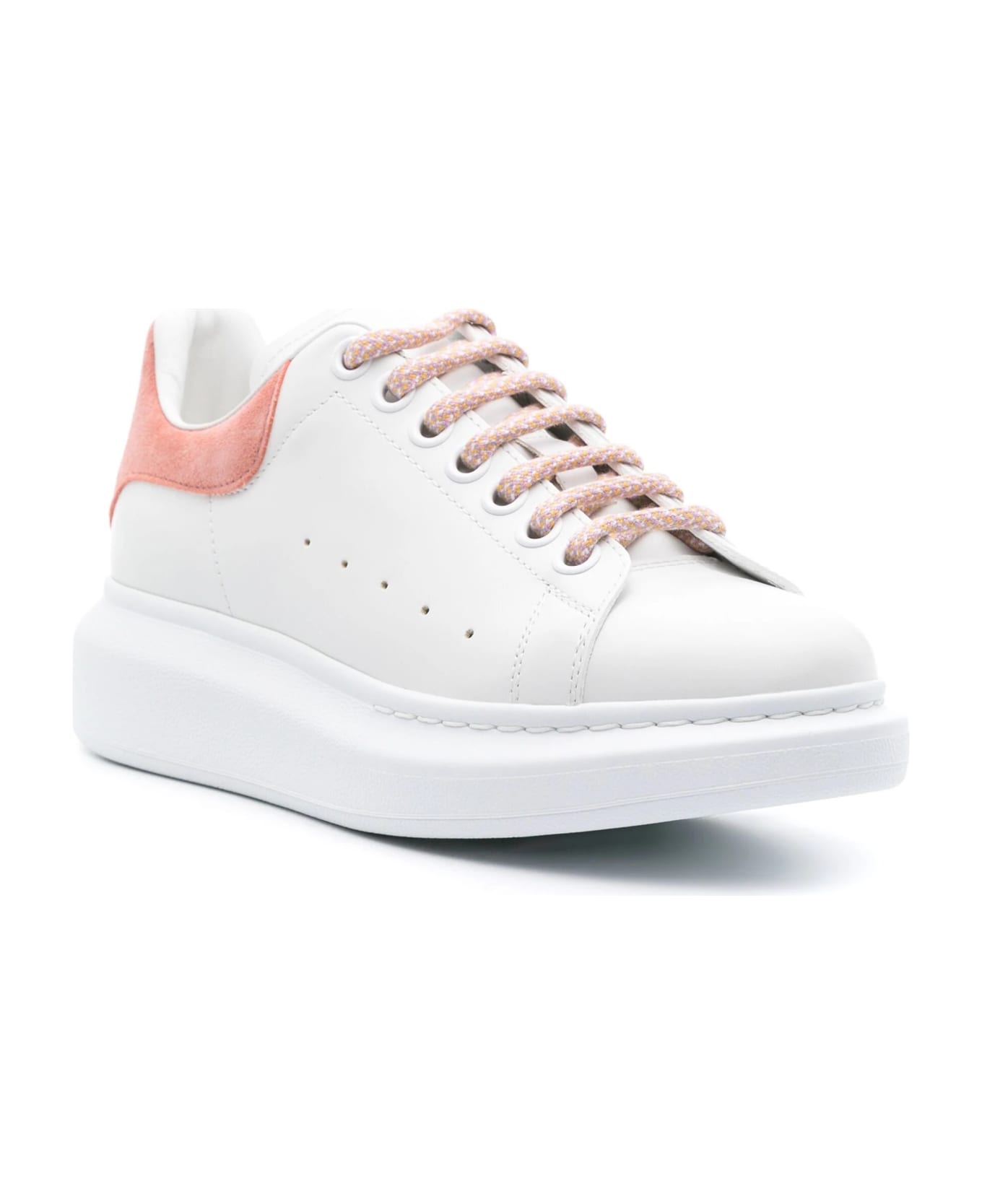 Alexander McQueen White Oversized Sneakers With Clay Suede Spoilers - White ウェッジシューズ