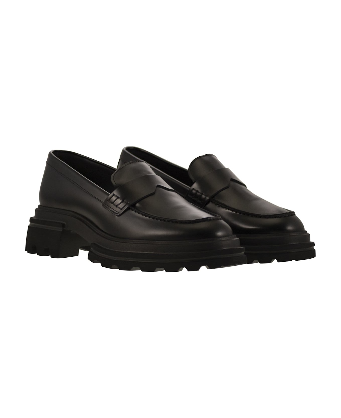 Hogan 10-storey Moccasins - Black