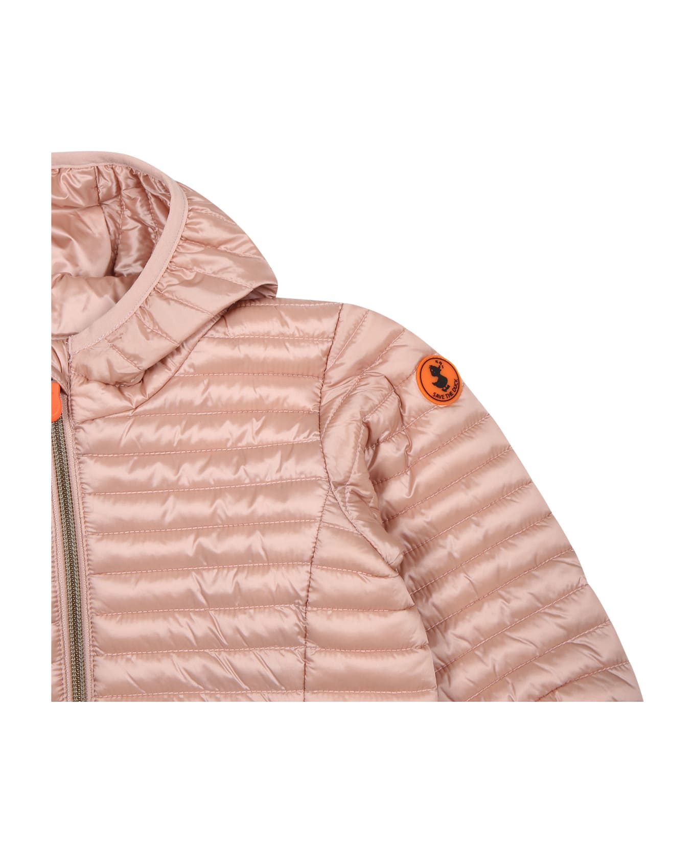 Save the Duck Pink Lucy Down Jacket For Baby Girl With Logo - Pink