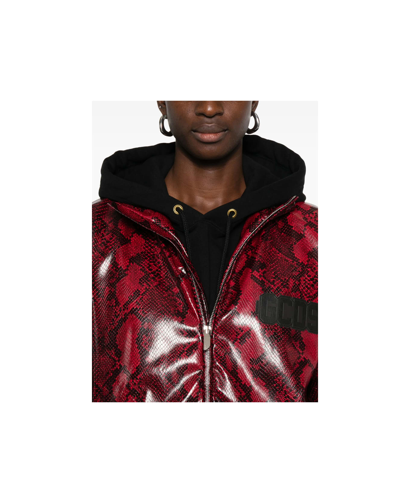 GCDS Leather Outerwear - RED