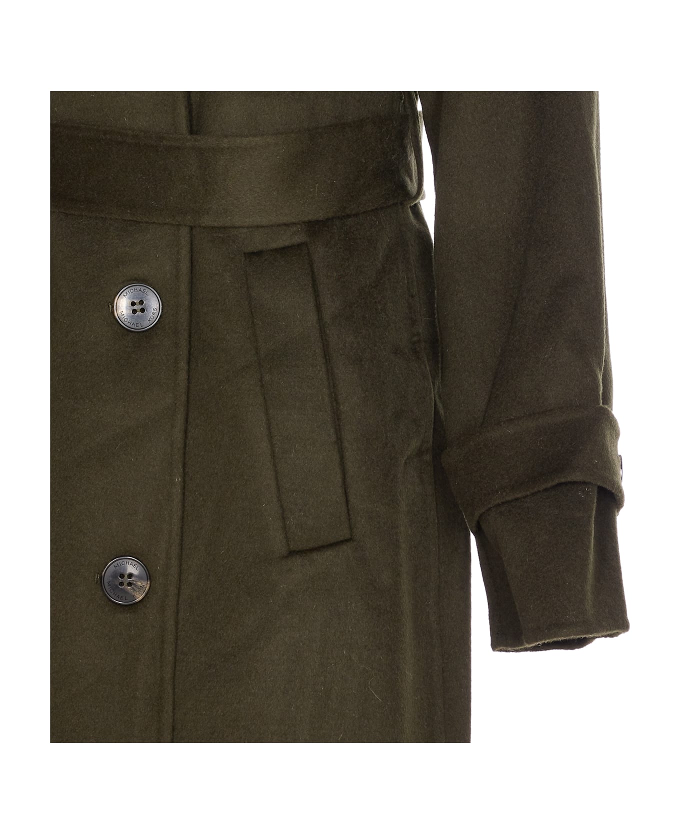 Michael Kors Double Breasted Coat - BROWN