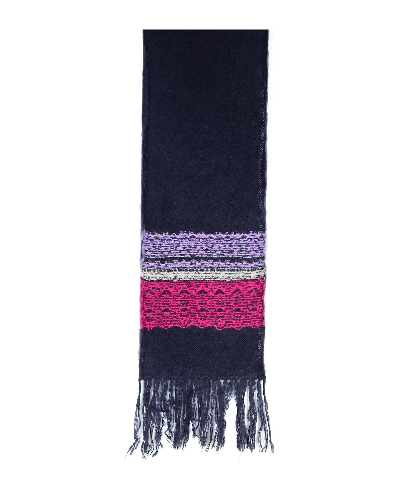 Isabel Marant 'dayna' Navy Mohair Blend Scarf - Navy