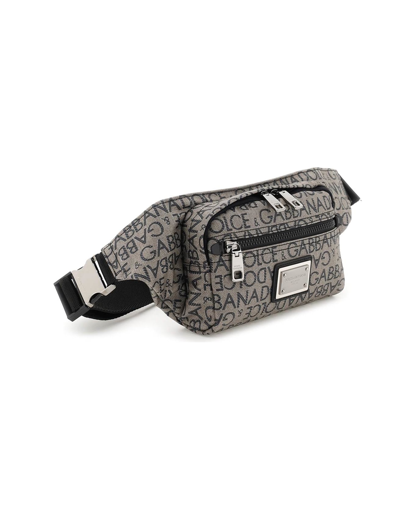 Dolce & Gabbana Logo Plaque Belt Bag - Marrone/nero ベルトバッグ