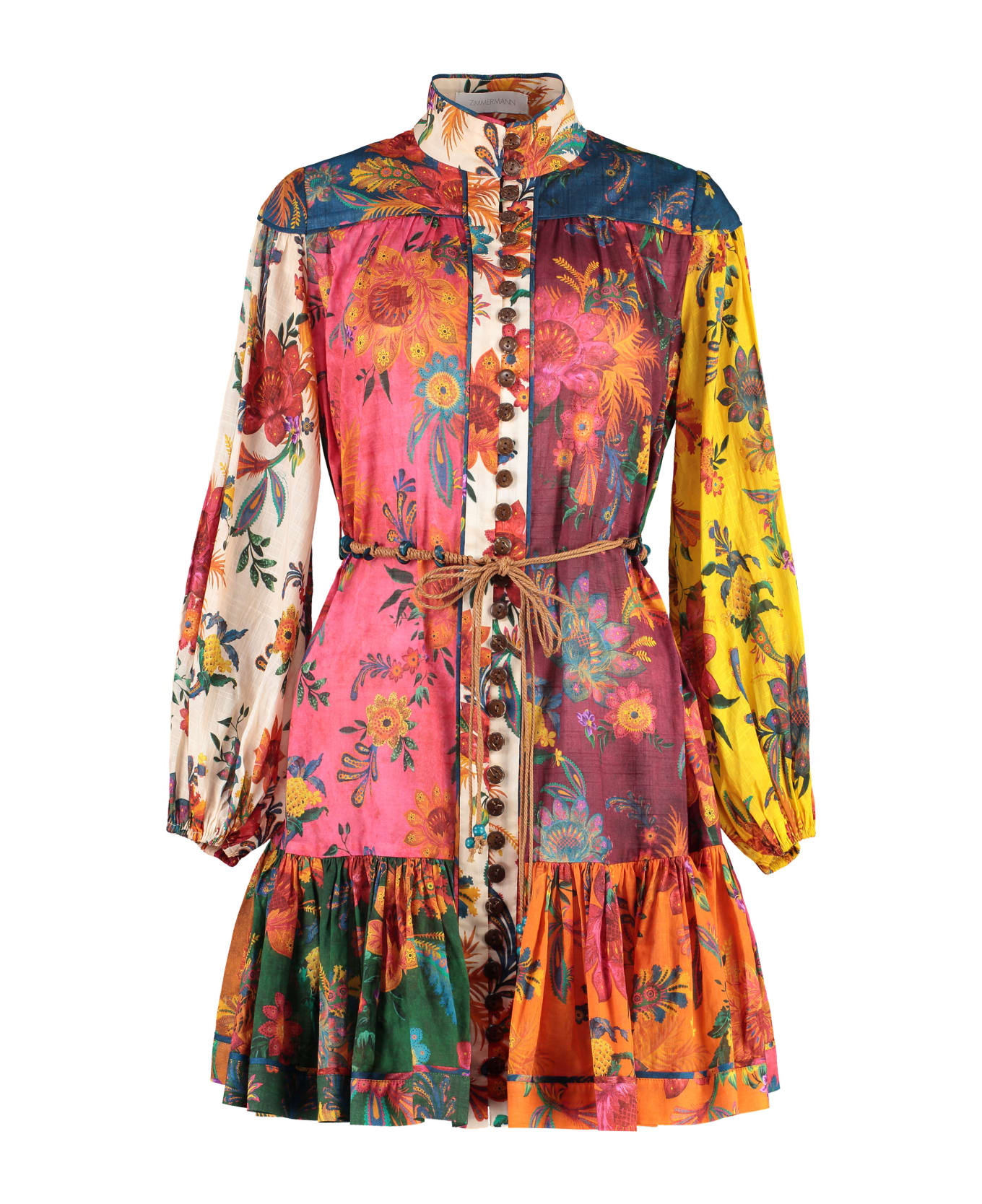 Zimmermann Ginger Floral Cotton Dress - Multicolor
