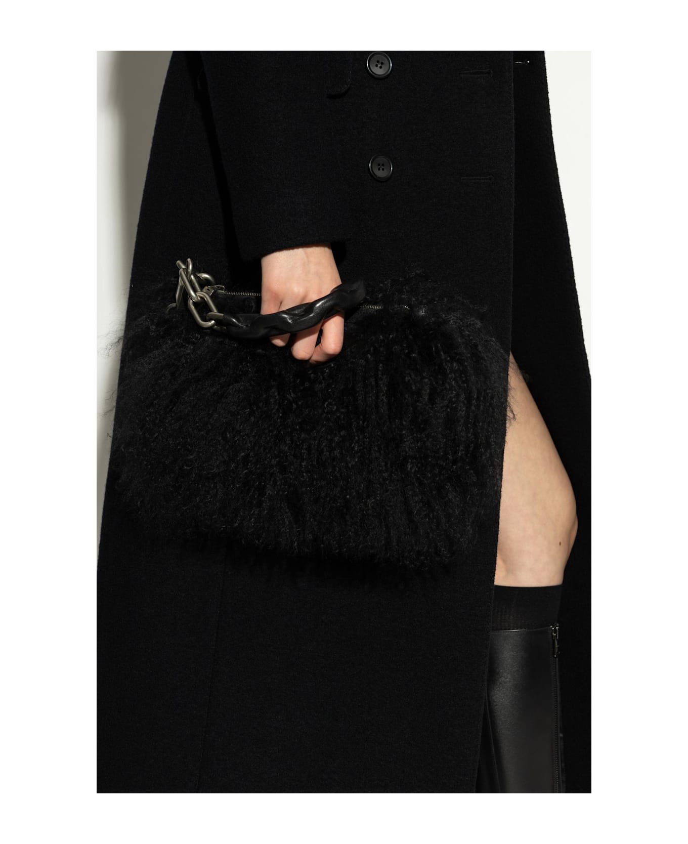 Dolce 
Gabbana Furry Clutch - NERO/NERO