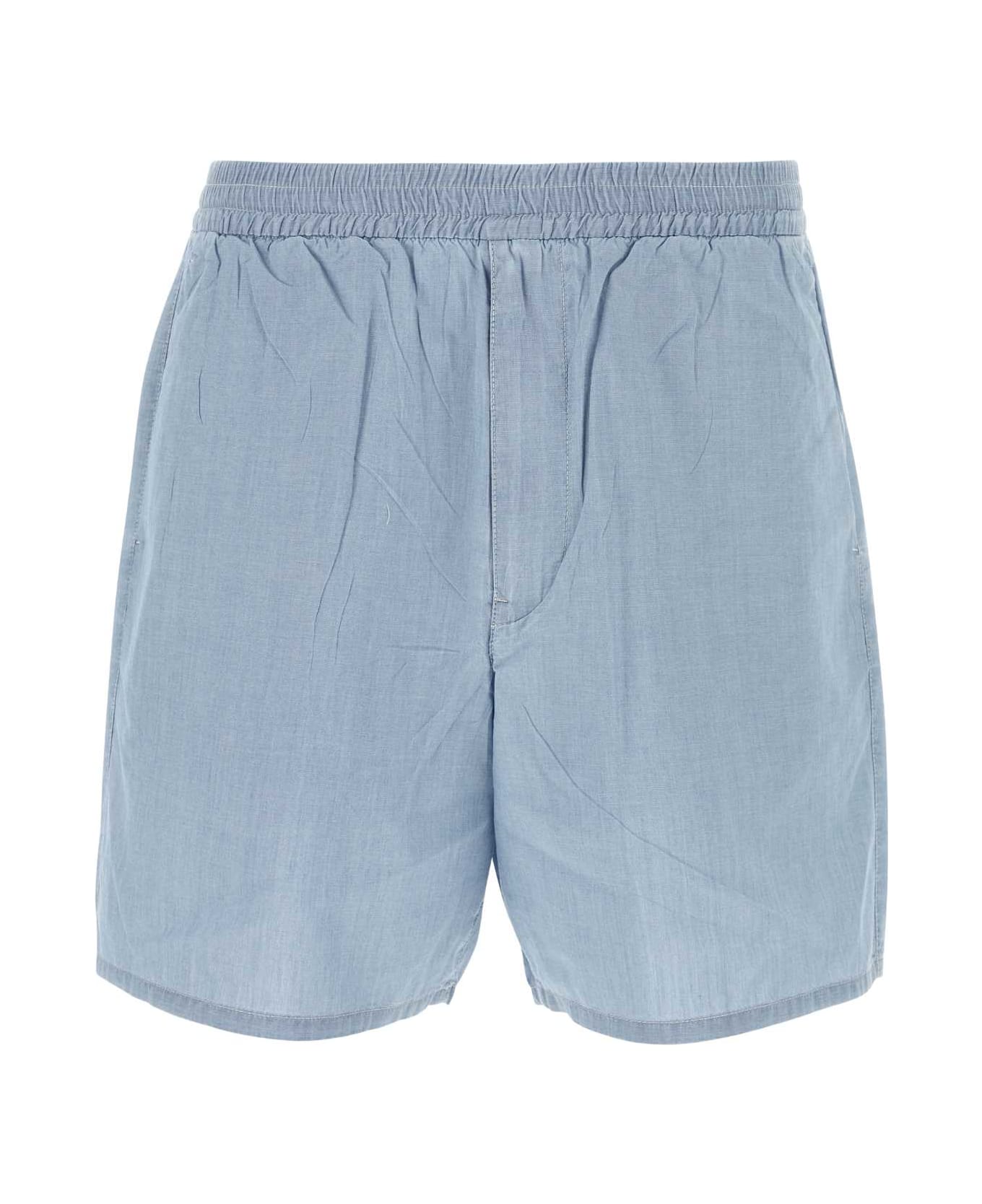 Prada Light Blue Cotton Bermuda Shorts - SKY