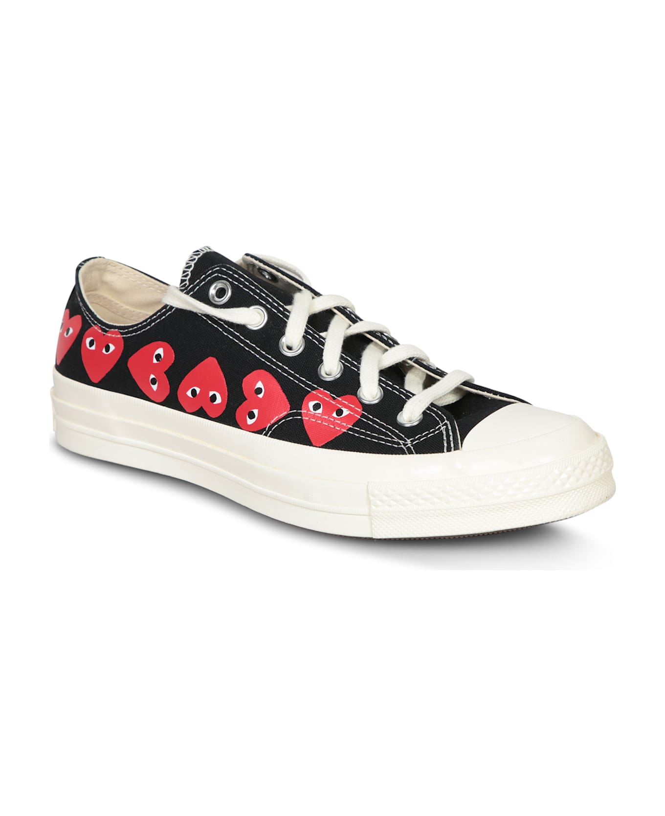 Comme des Garçons Play Multi Heart Low Black Sneakers - Black