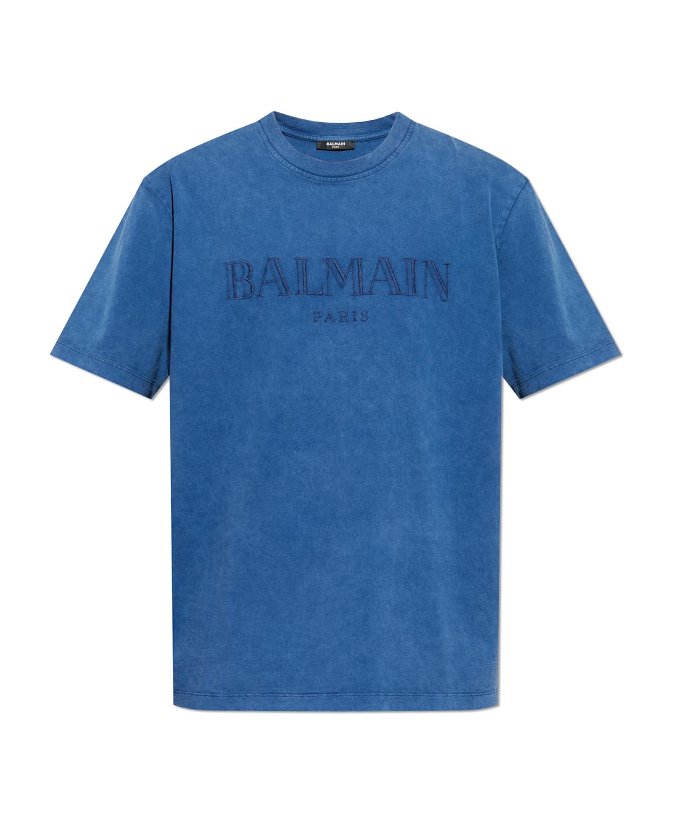 Balmain T-shirt With Logo - Sos Bleu Bleu