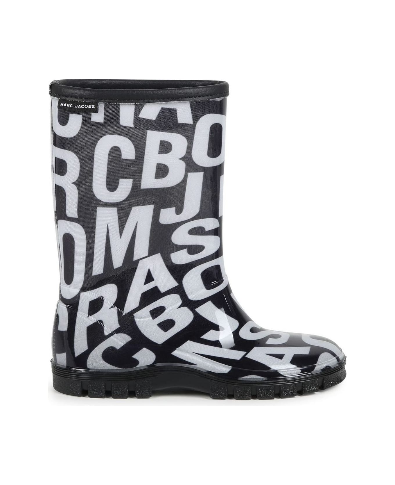 Marc Jacobs Logo Monogrammed Rain Boots - Nero