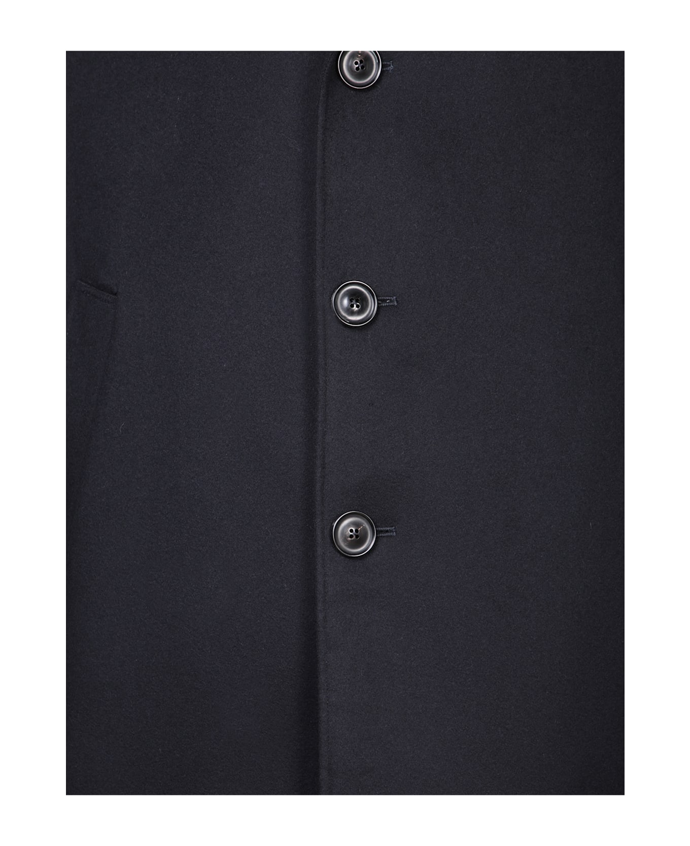 Canali Blue Cashmere Coat - Blue