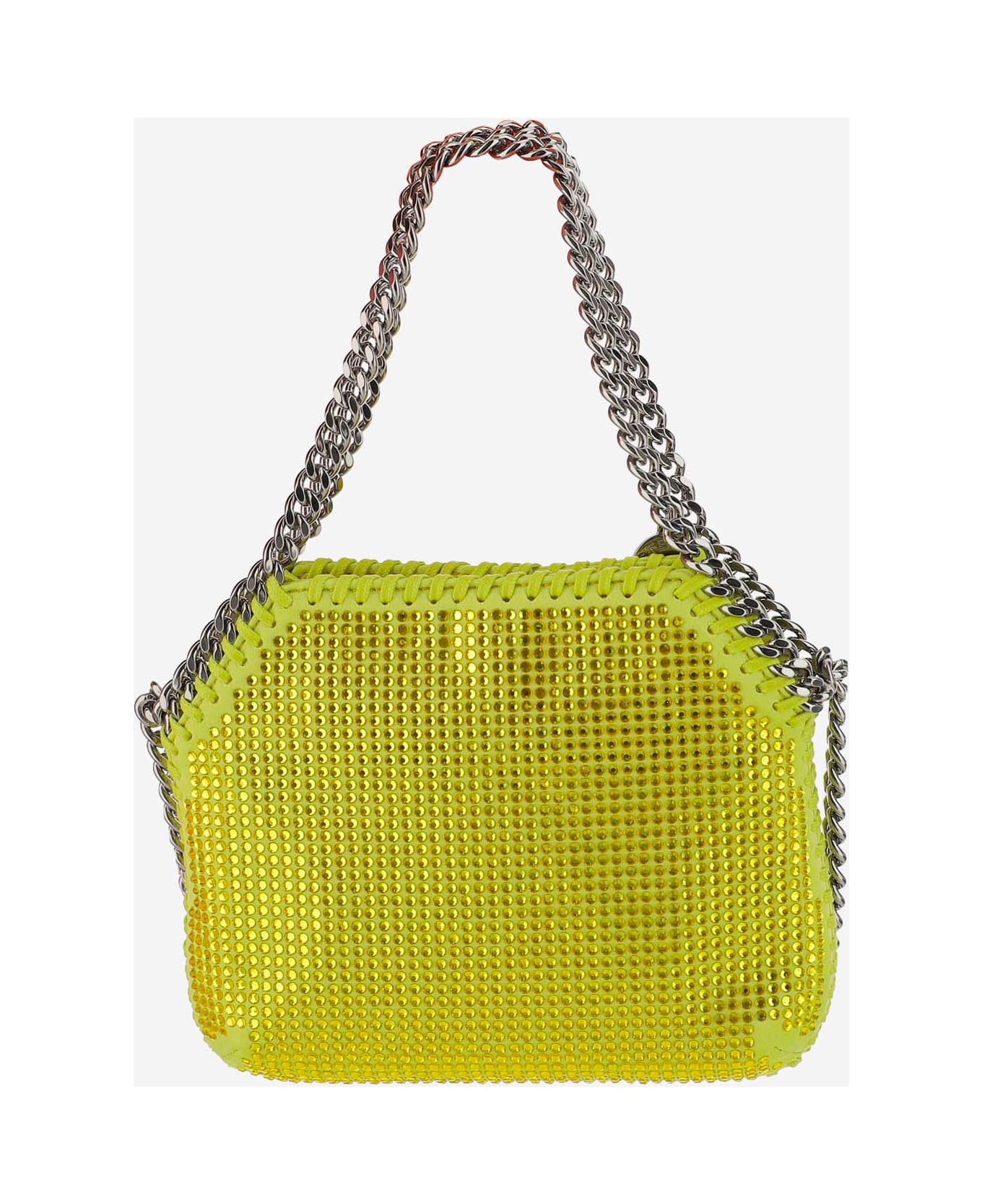 Stella McCartney Mini Shoulder Bag With All-over Crystals - Oxide Yellow