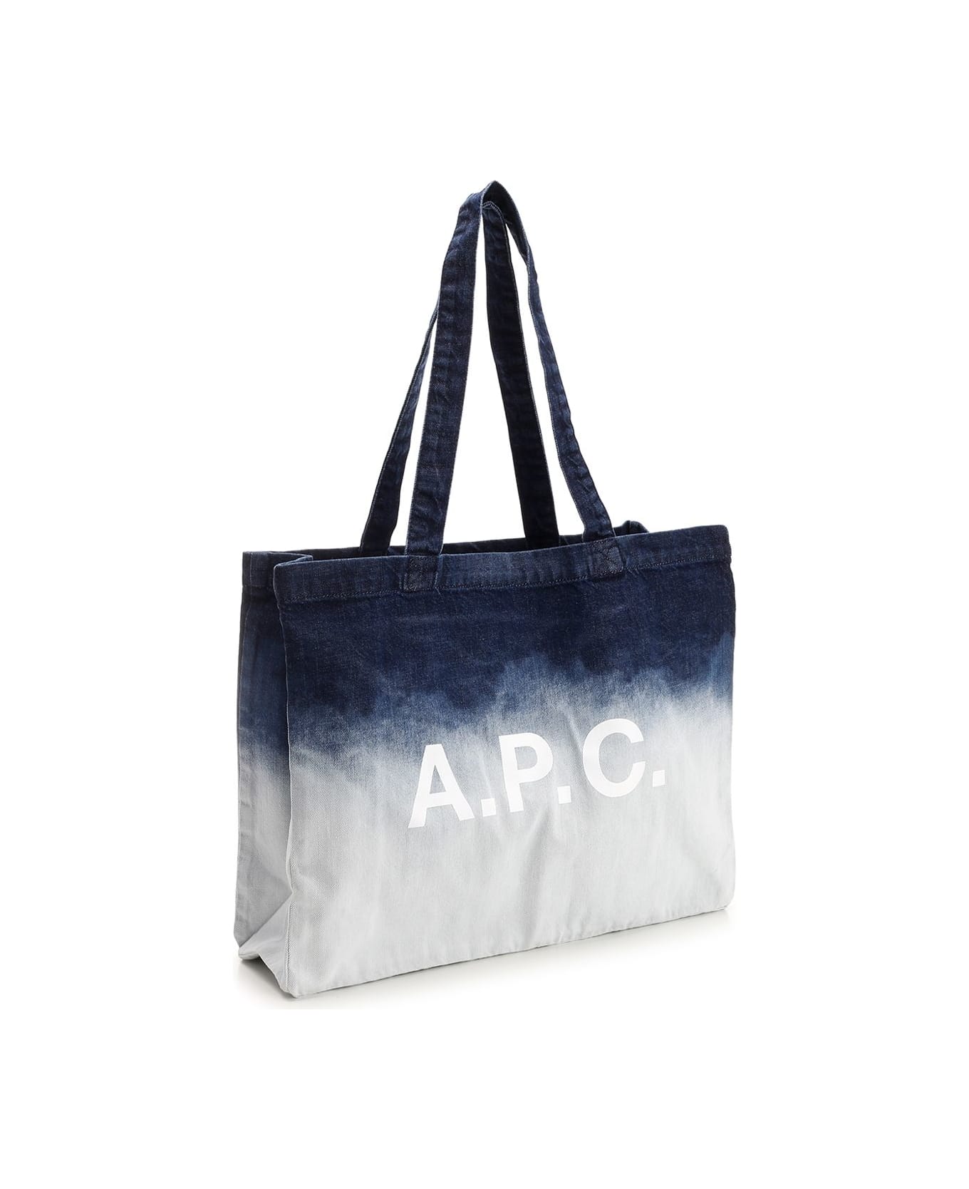 A.P.C. Denim Shopping Bag - White