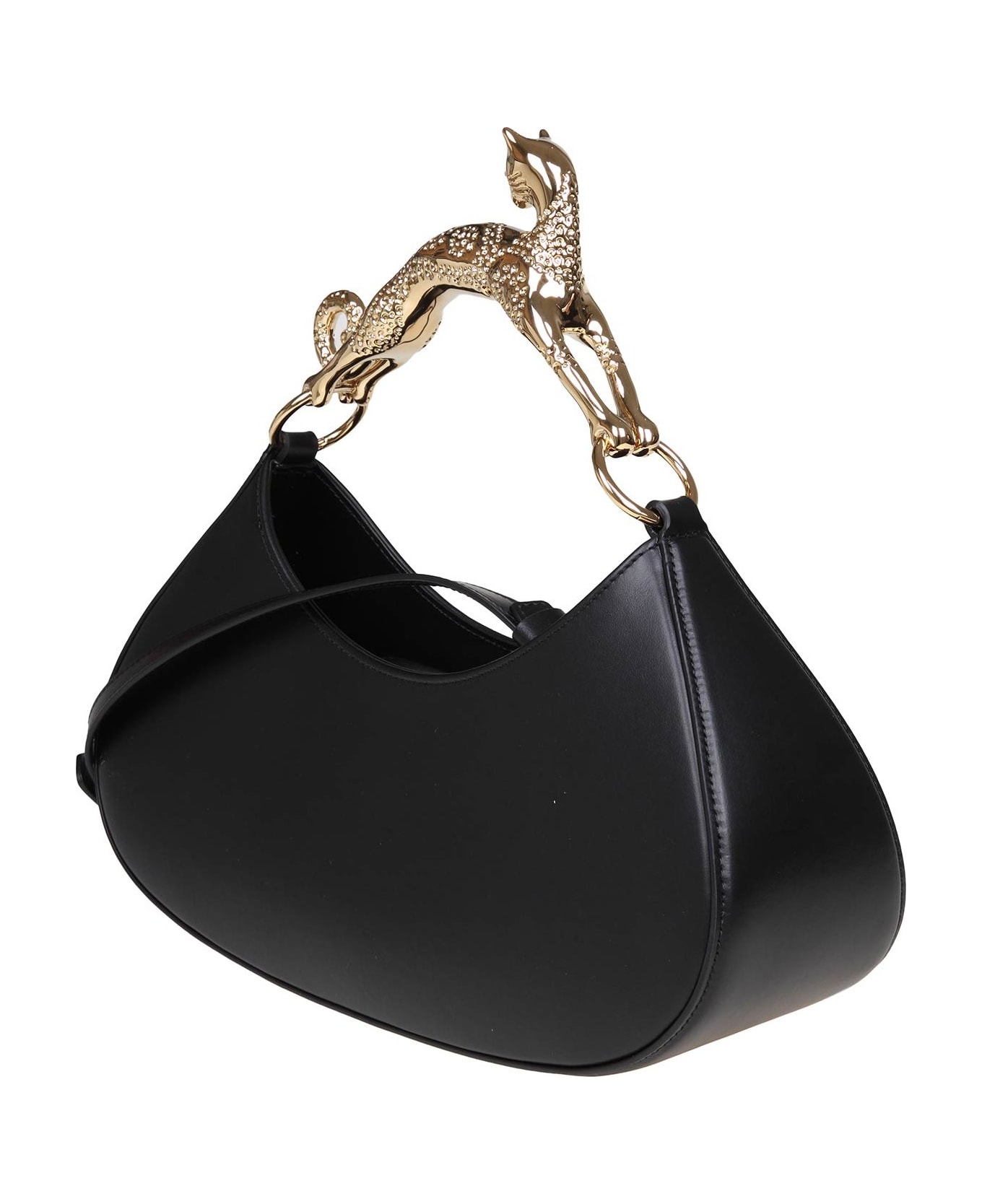 Lanvin Hobo Cat Bag In Black Leather - Black トートバッグ