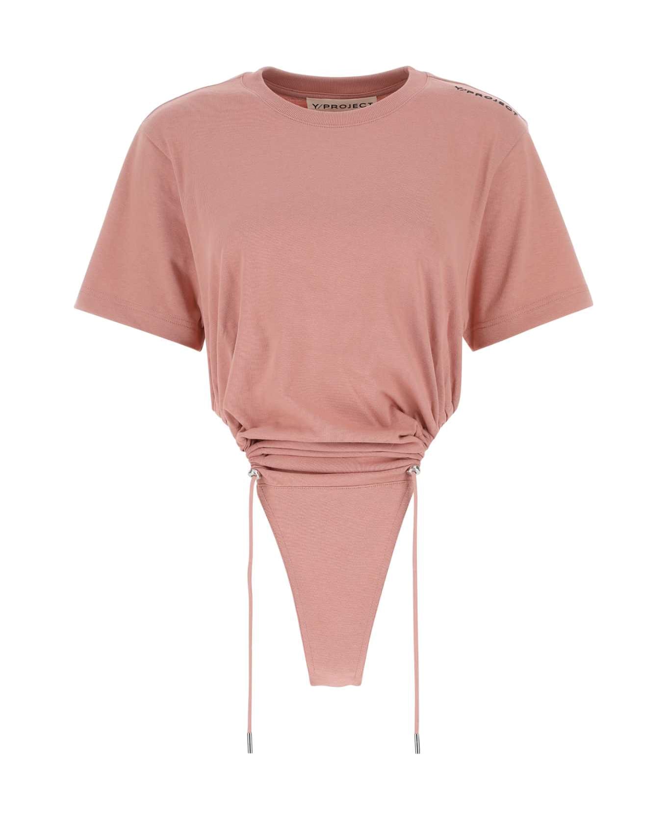 Y/Project Dark Pink Cotton Bodysuit - PEACH