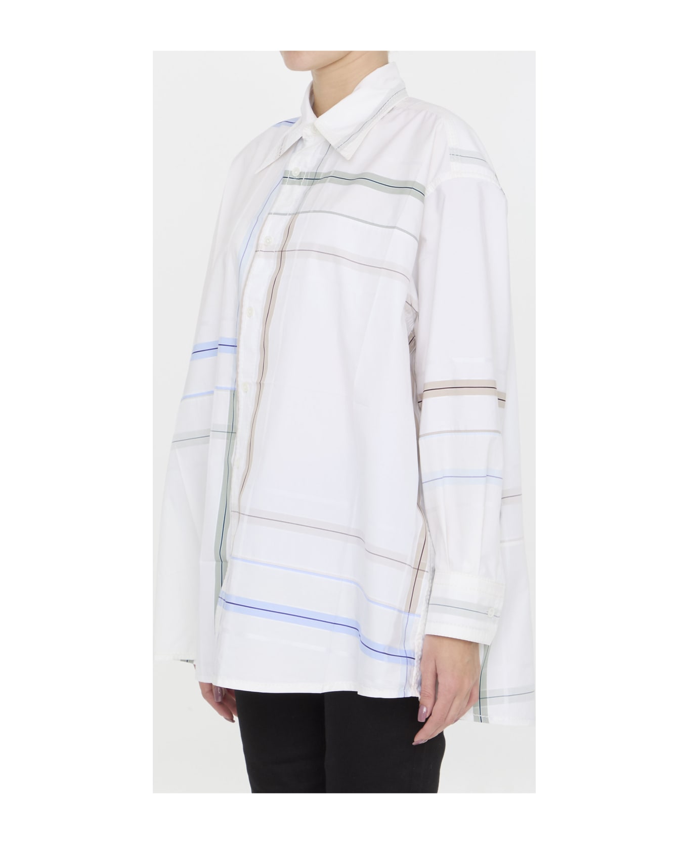 Bottega Veneta Patchwork Cotton Shirt - WHITE シャツ