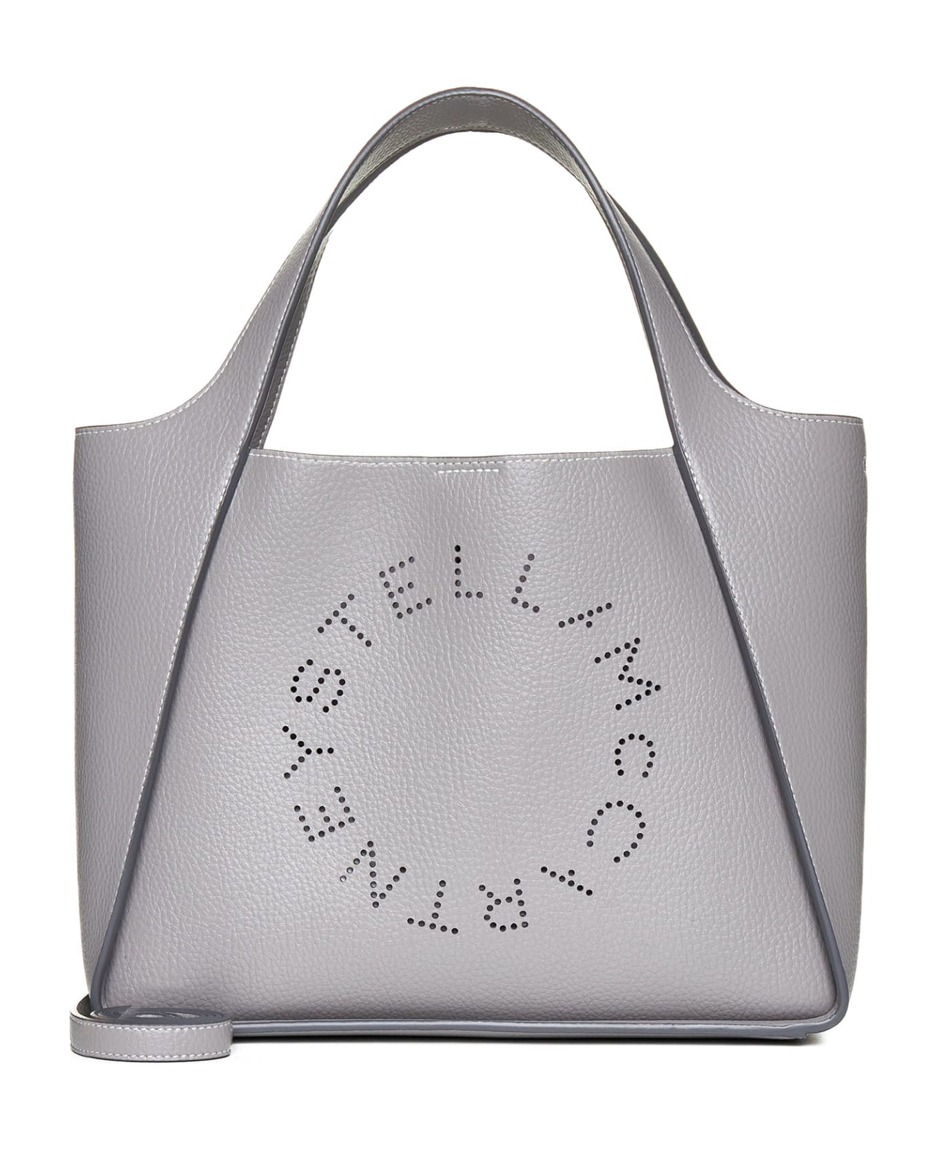 Stella McCartney Shoulder Bag With Logo - Smoke