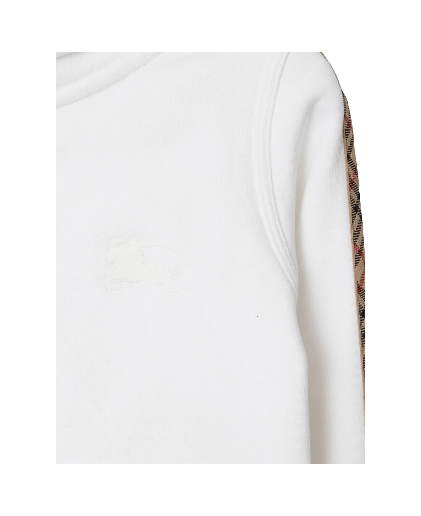 Burberry Kids Cotton Hoodie - White ニットウェア＆スウェットシャツ