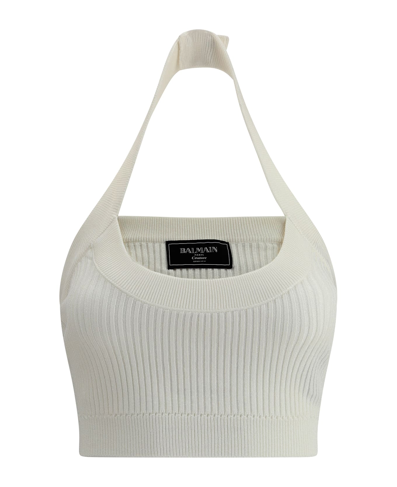 Balmain Cropped Top - Blanc