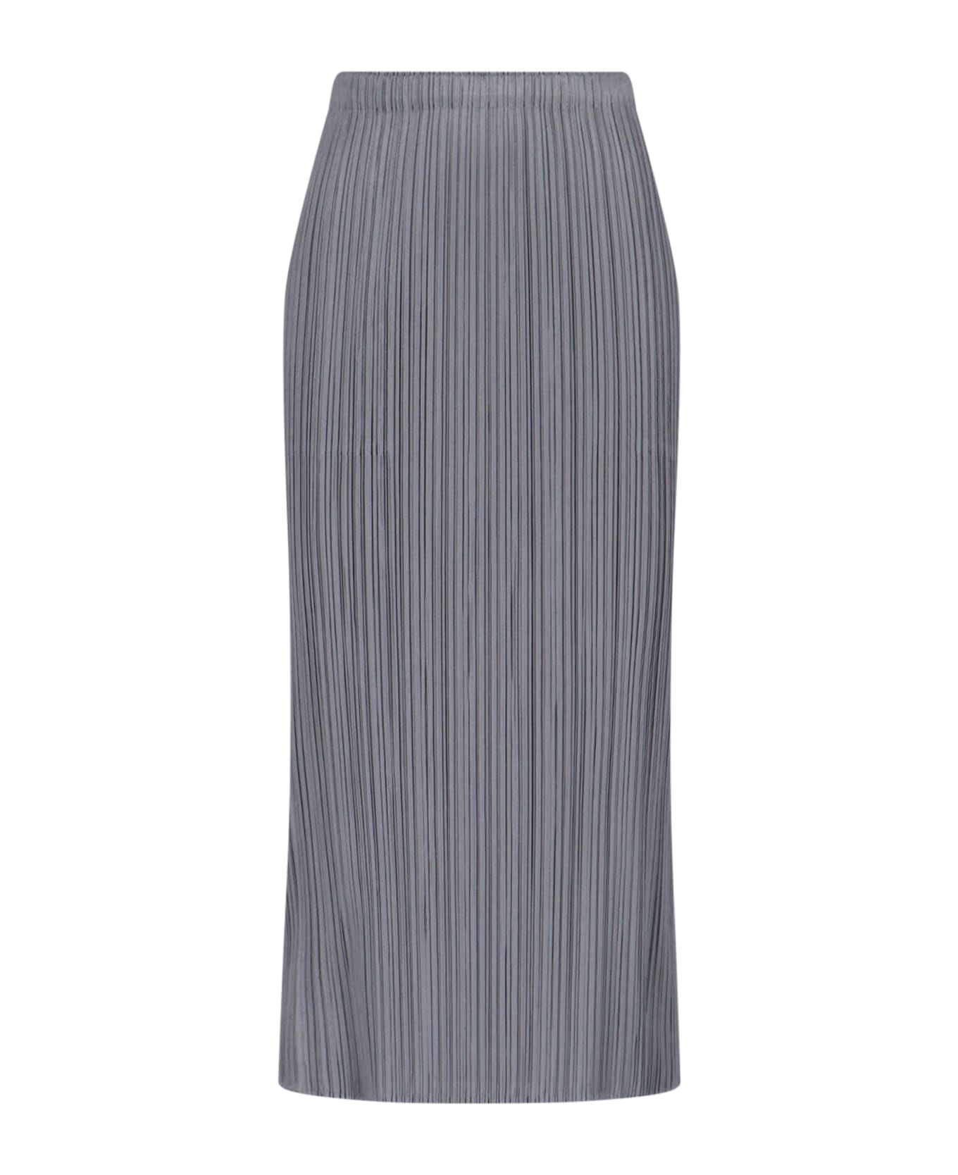 Pleats Please Issey Miyake Pleated Midi Skirt - Gray