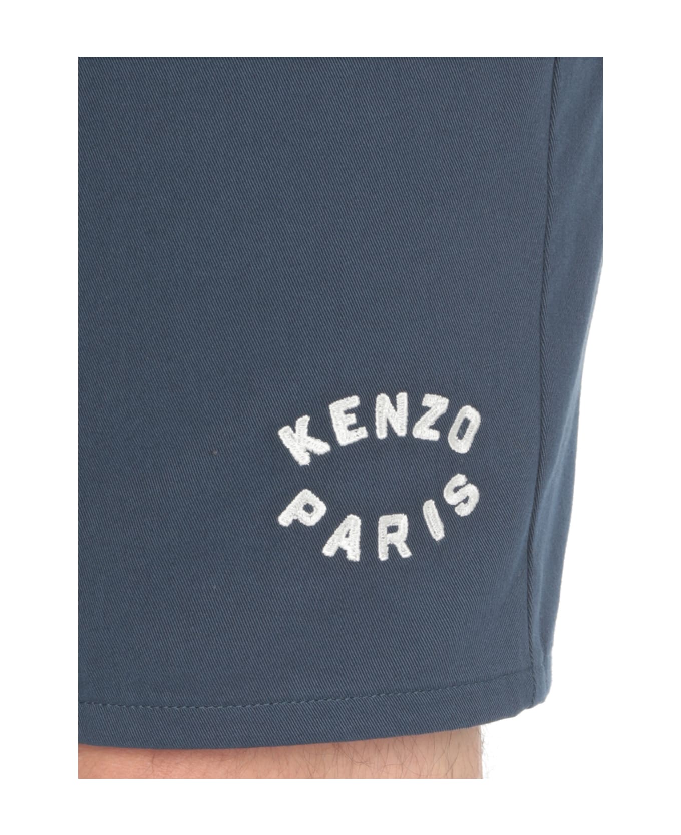 Kenzo Logo Patch Bermuda Shorts - Blue ショートパンツ