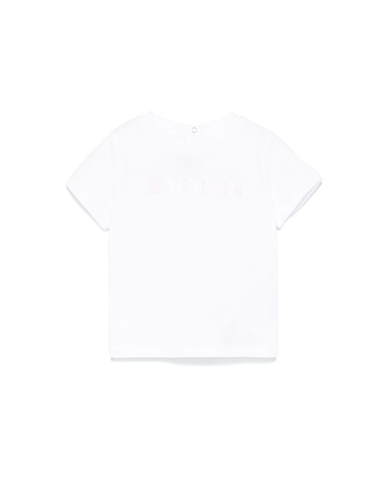 Balmain T-shirt Con Stampa - White