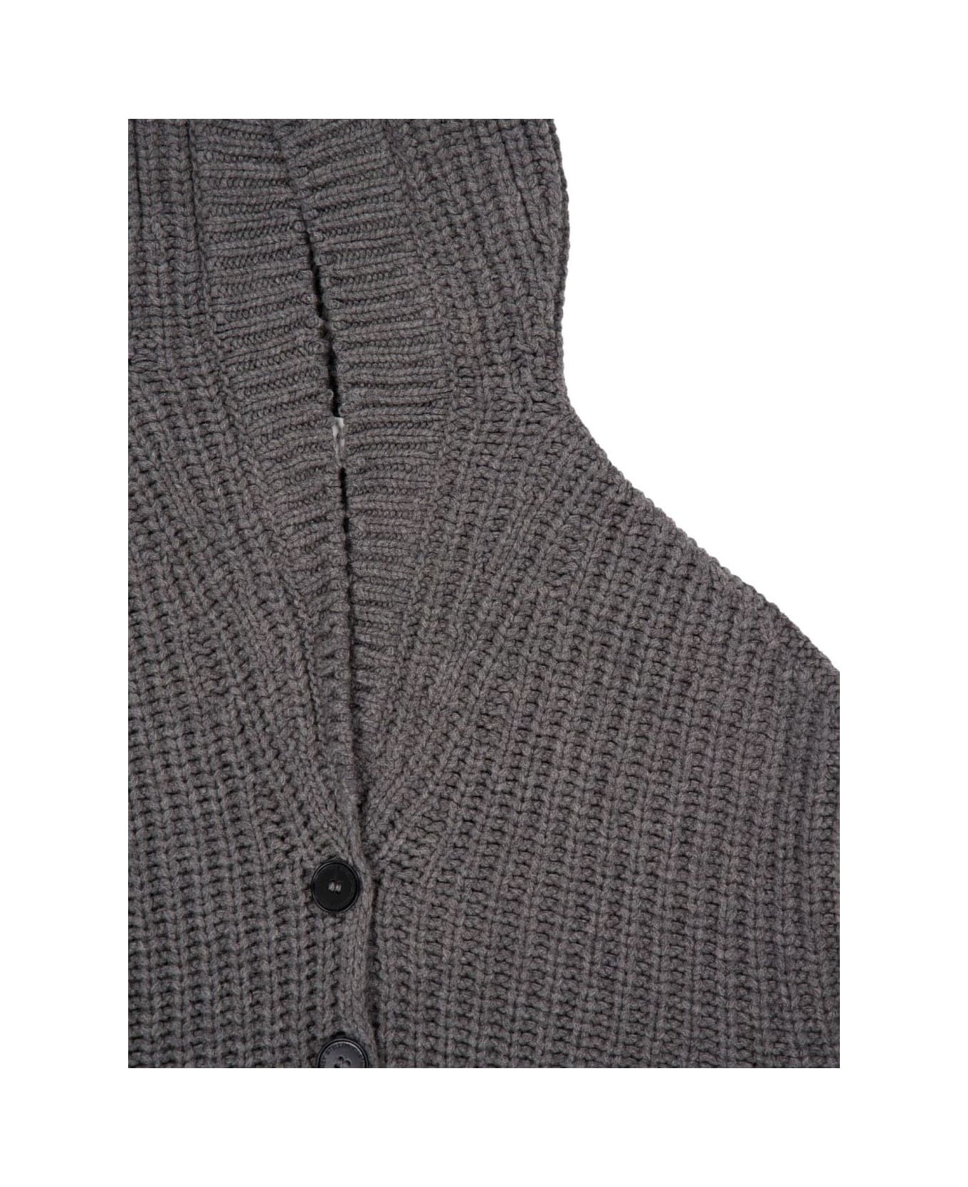 Stella McCartney Wool Hooded Cardigan - Grey