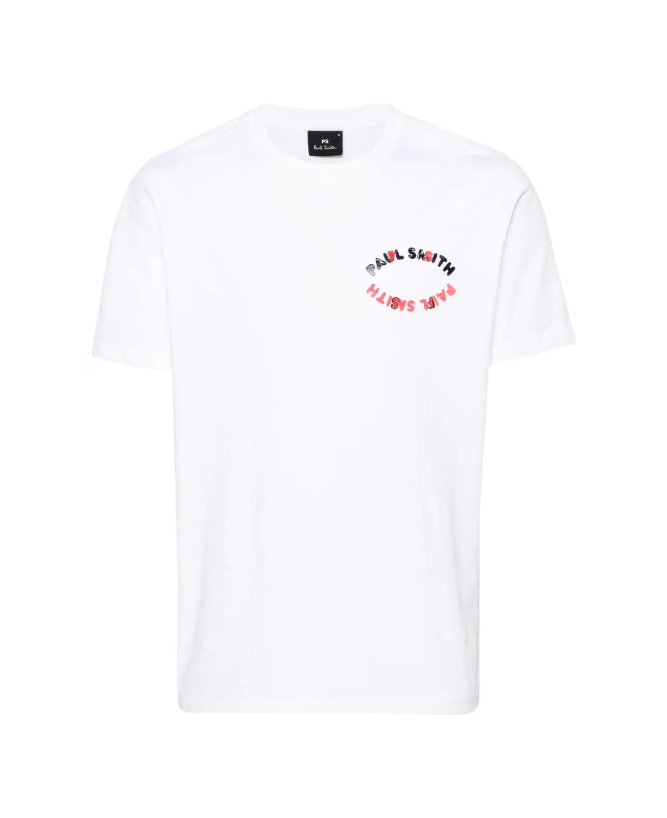 PS by Paul Smith Mens Reg Fit T-shirt Happy Eye - Whites