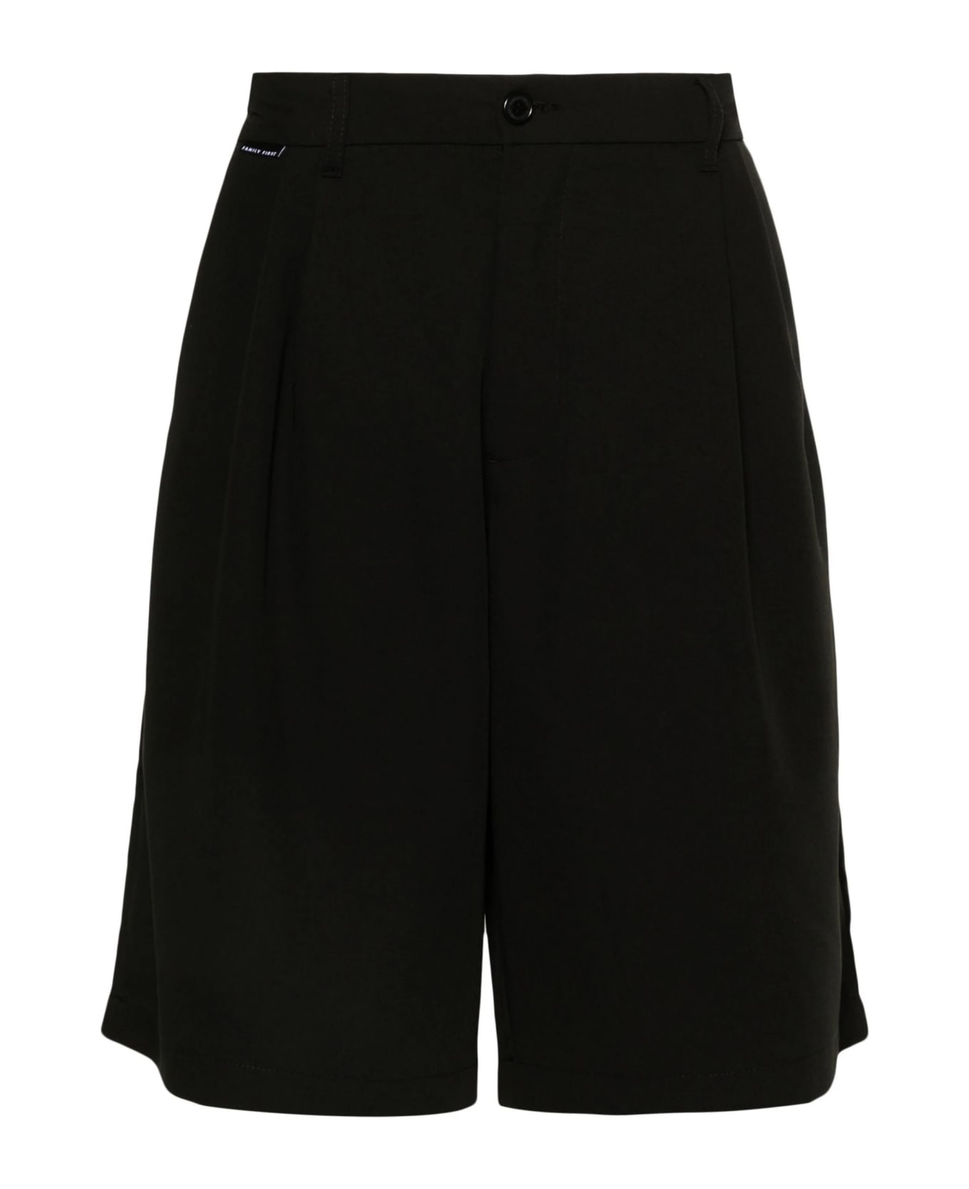 Family First Milano Black Tailored Knee Shorts - BLACK
