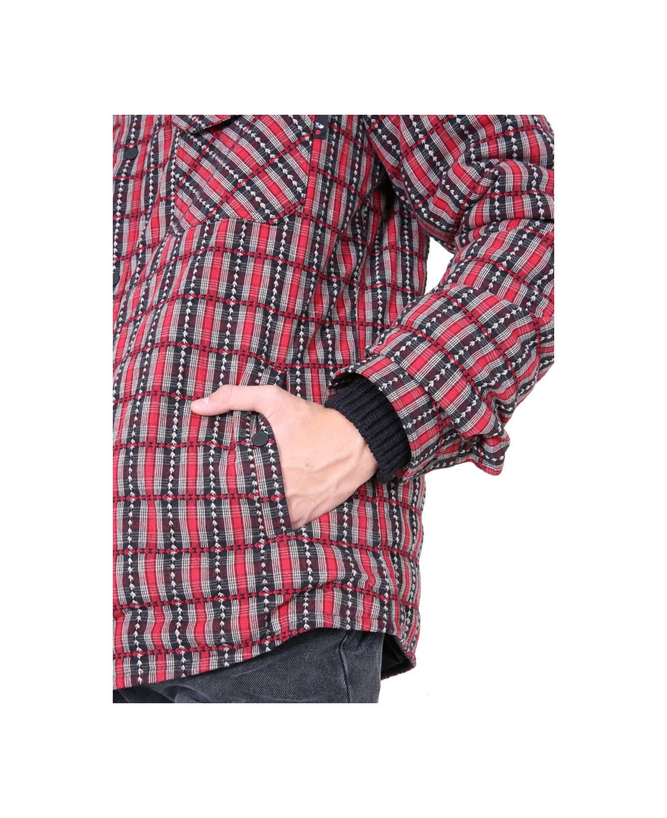 Off-White Padded Shirt - RED シャツ