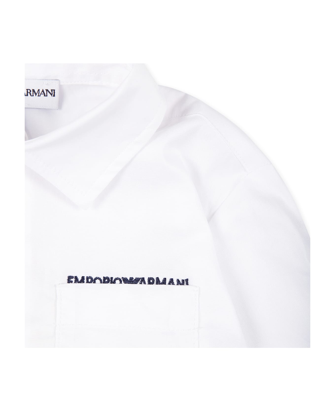 Emporio Armani White T-shirt For Baby Boy With Logo - White