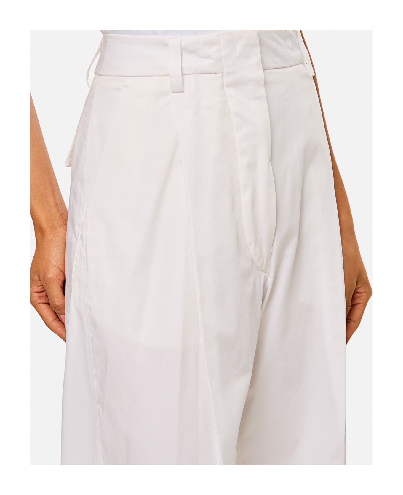 TheLatest Billie Popeline Trousers - White