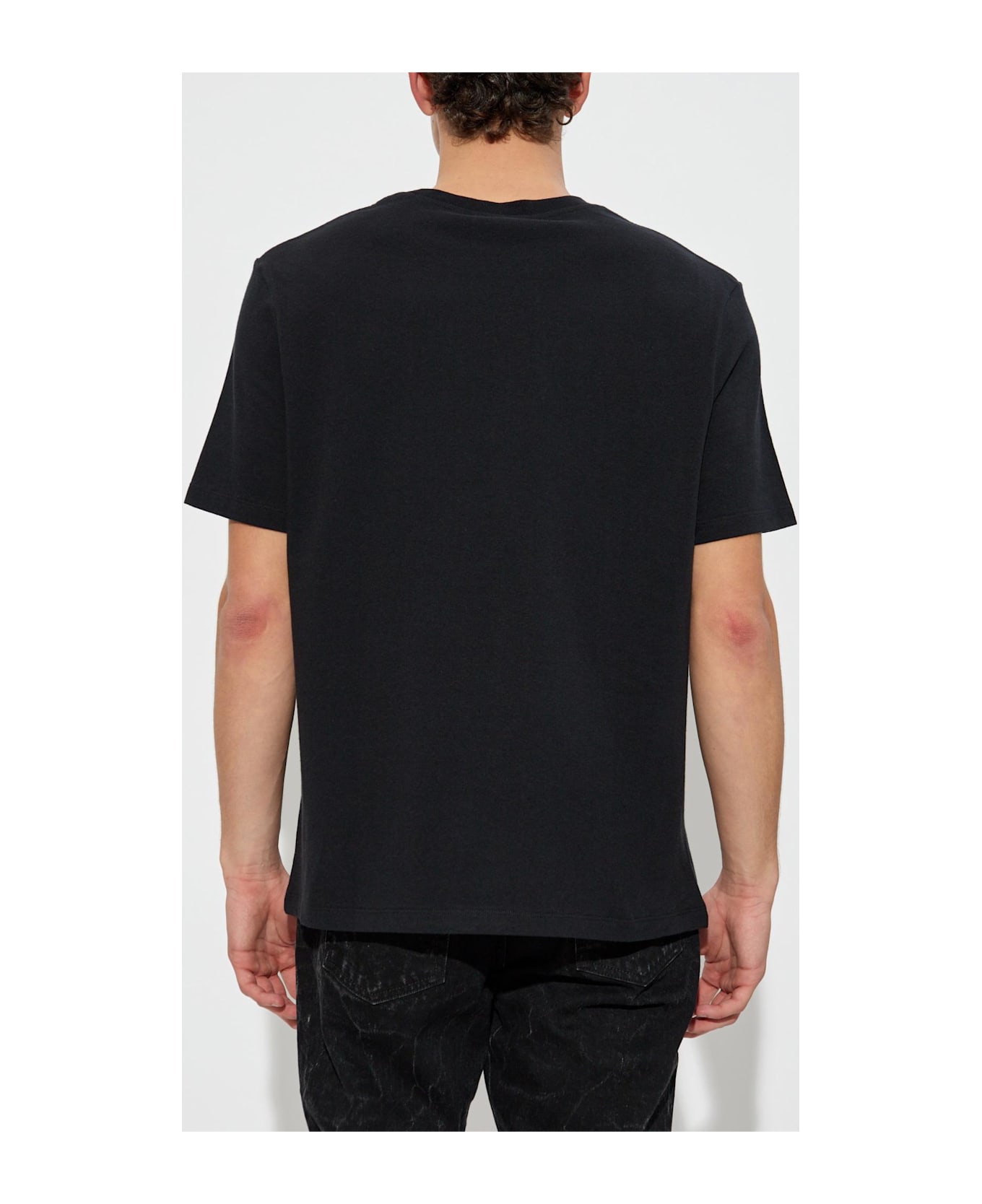 Balmain T-shirt With Embroidered Logo - BLACK