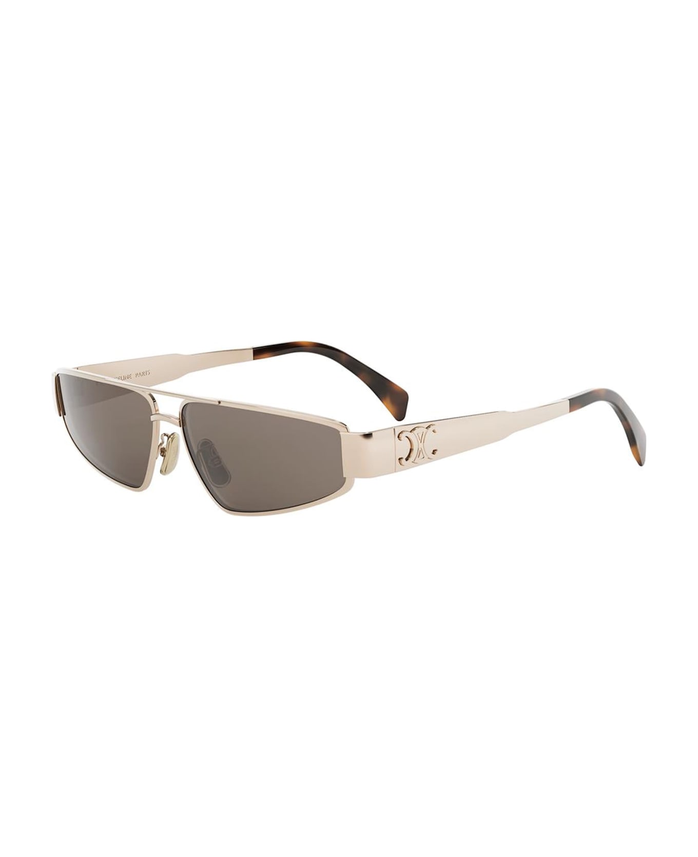 Celine Metal Triomphe Cl40318u - Rose Gold Sunglasses - Gold