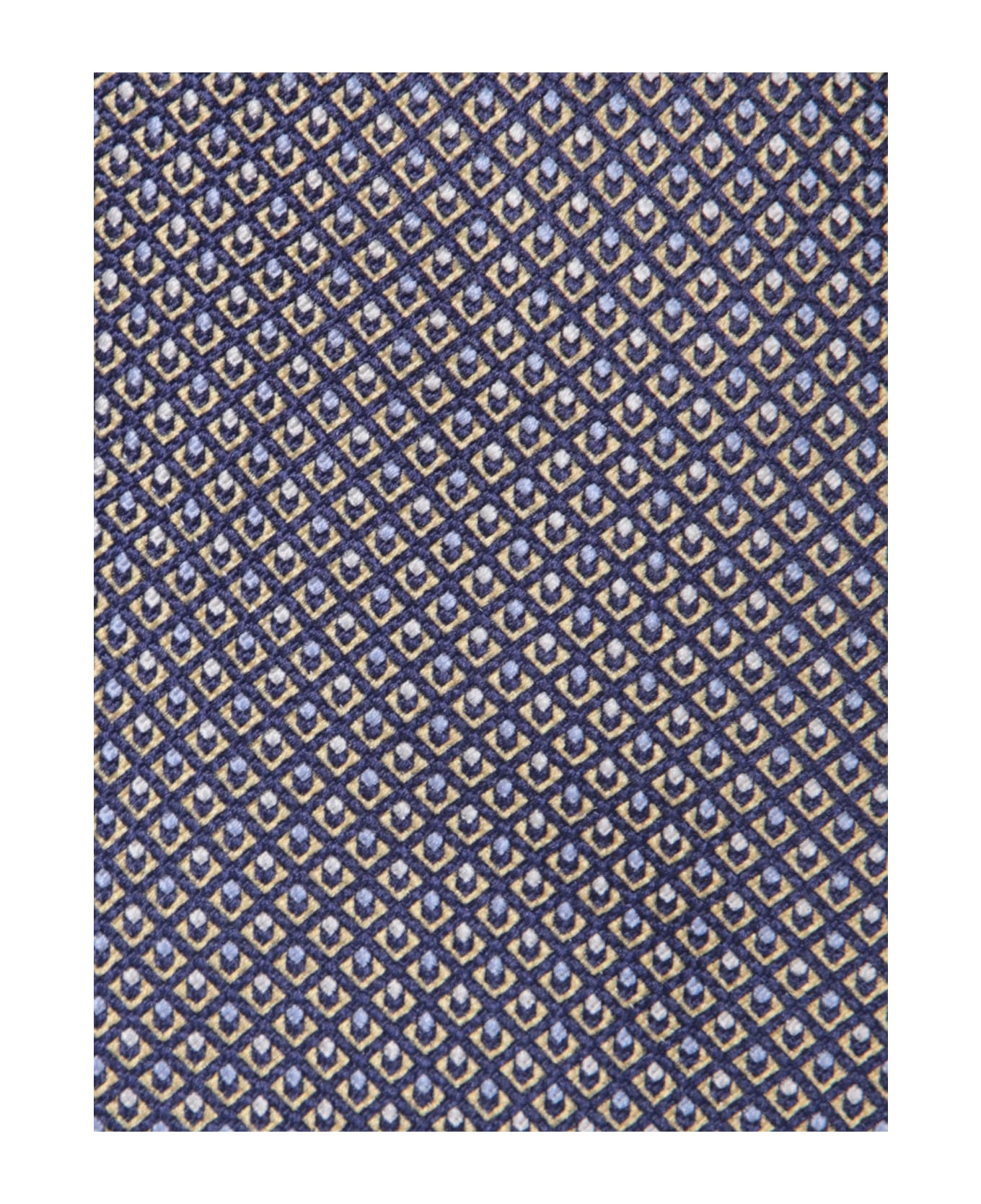 Brioni Micropattern Blue/white Tie - Blue