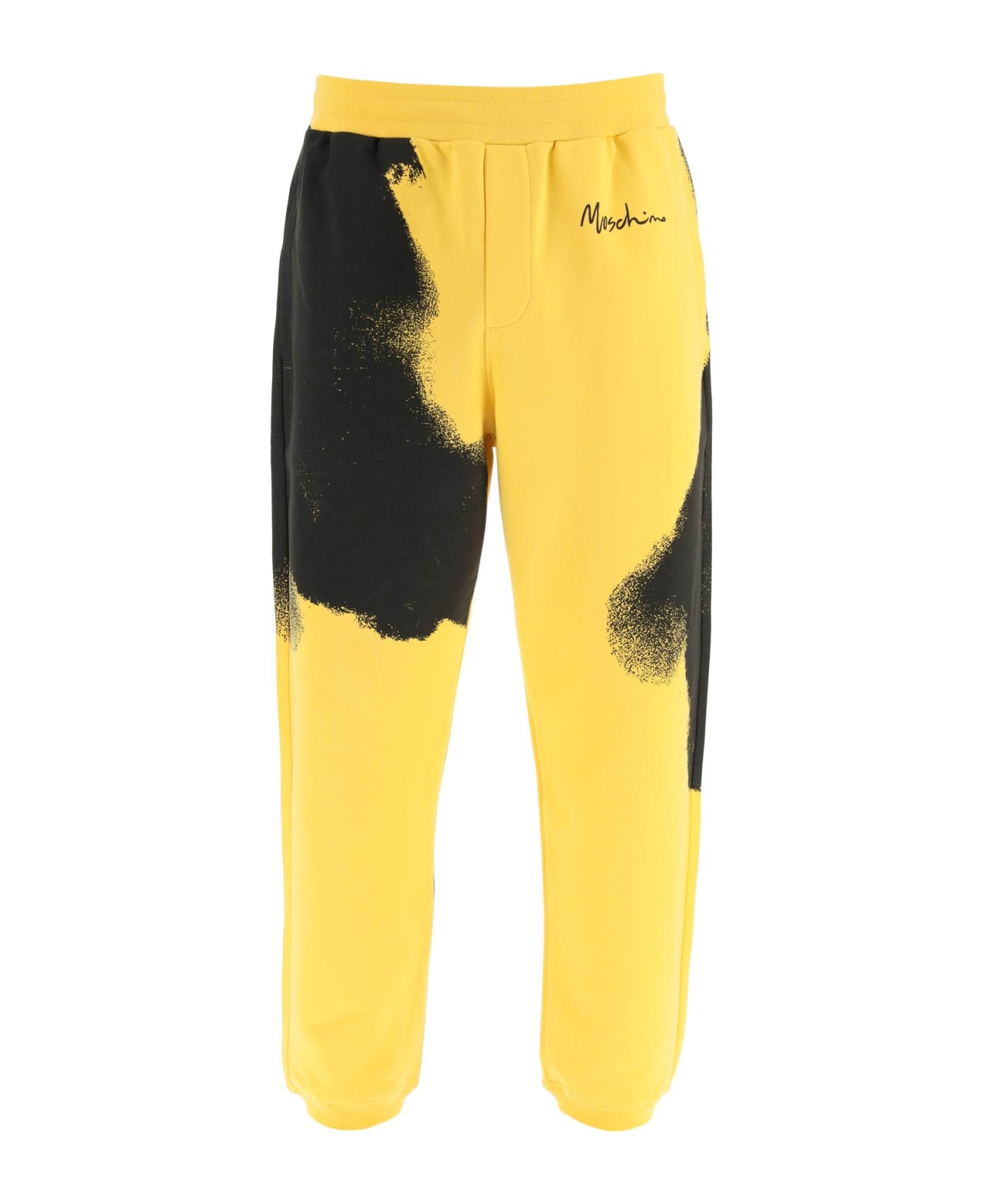 Moschino Graphic Print Jogger Pants With Logo - FANTASIA GIALLO (Yellow)