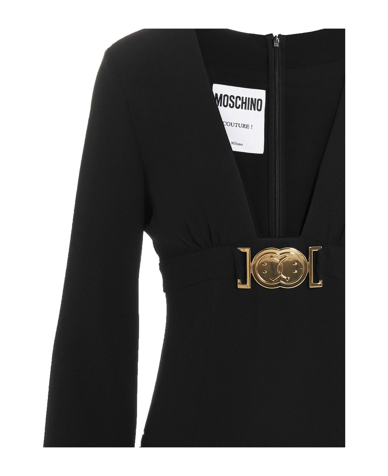 Moschino Smiley Buckle Dress - Black  