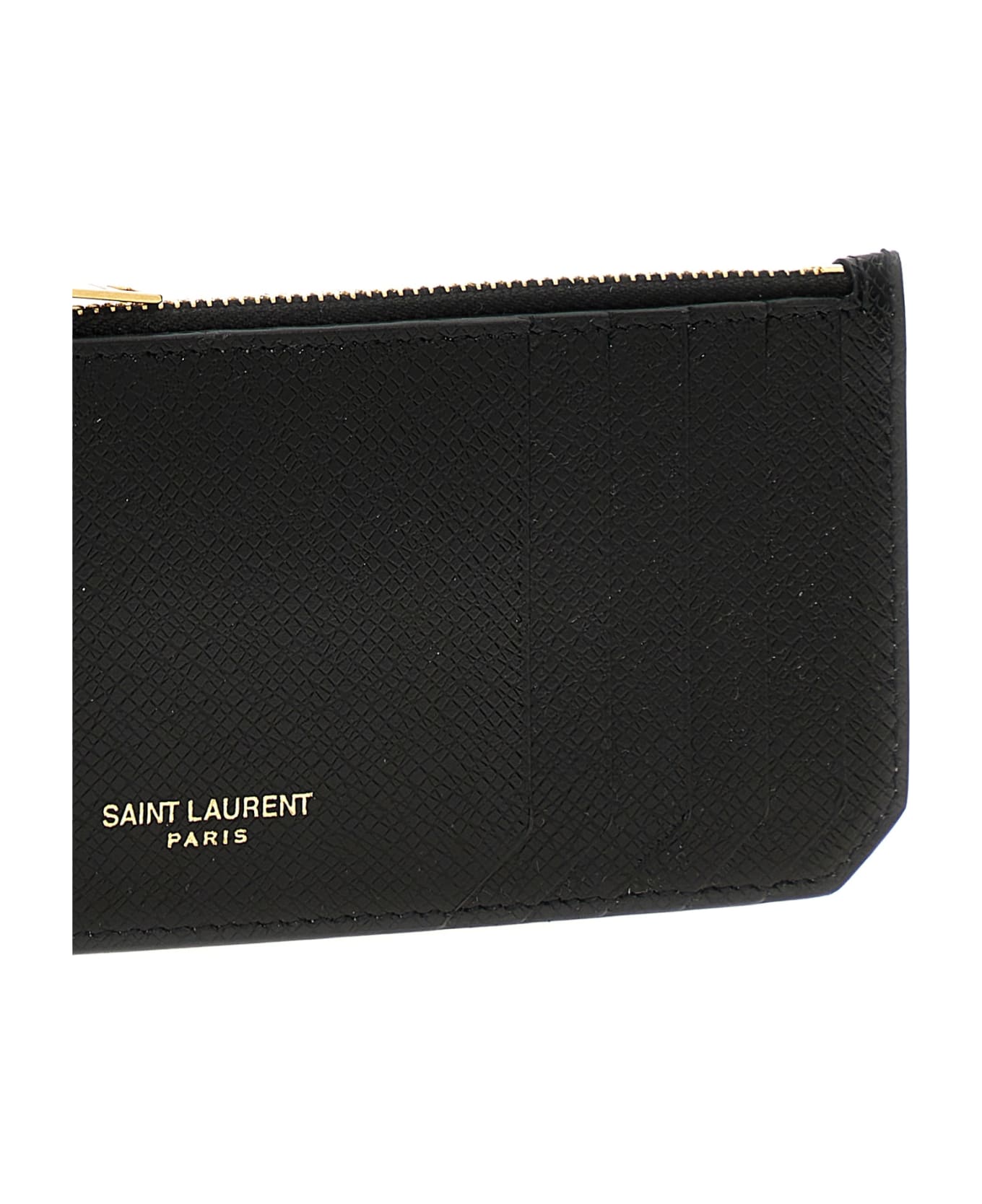 Saint Laurent Ysl Credit Card Holder - Black