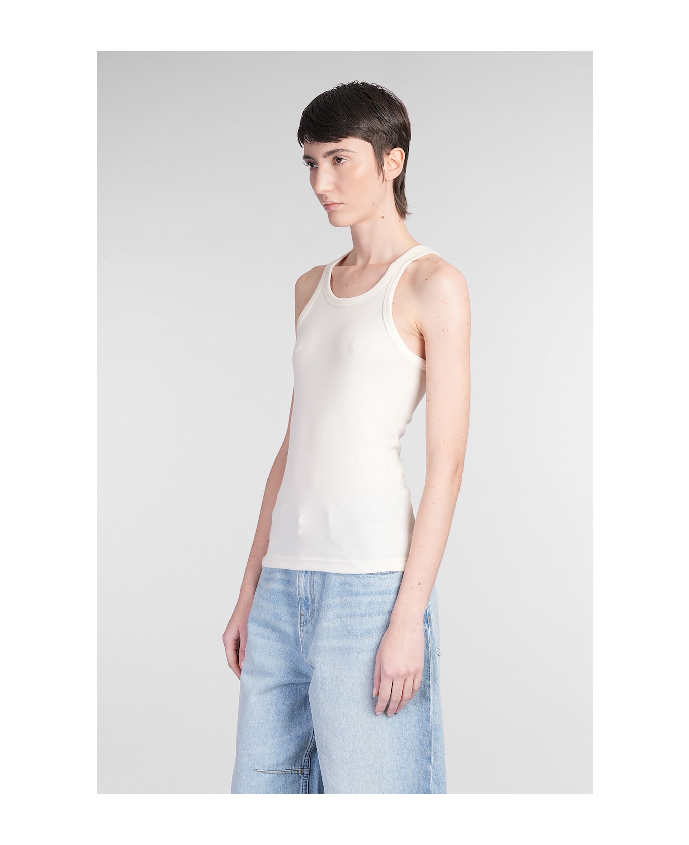 Helmut Lang Tank Top In Beige Cotton - beige