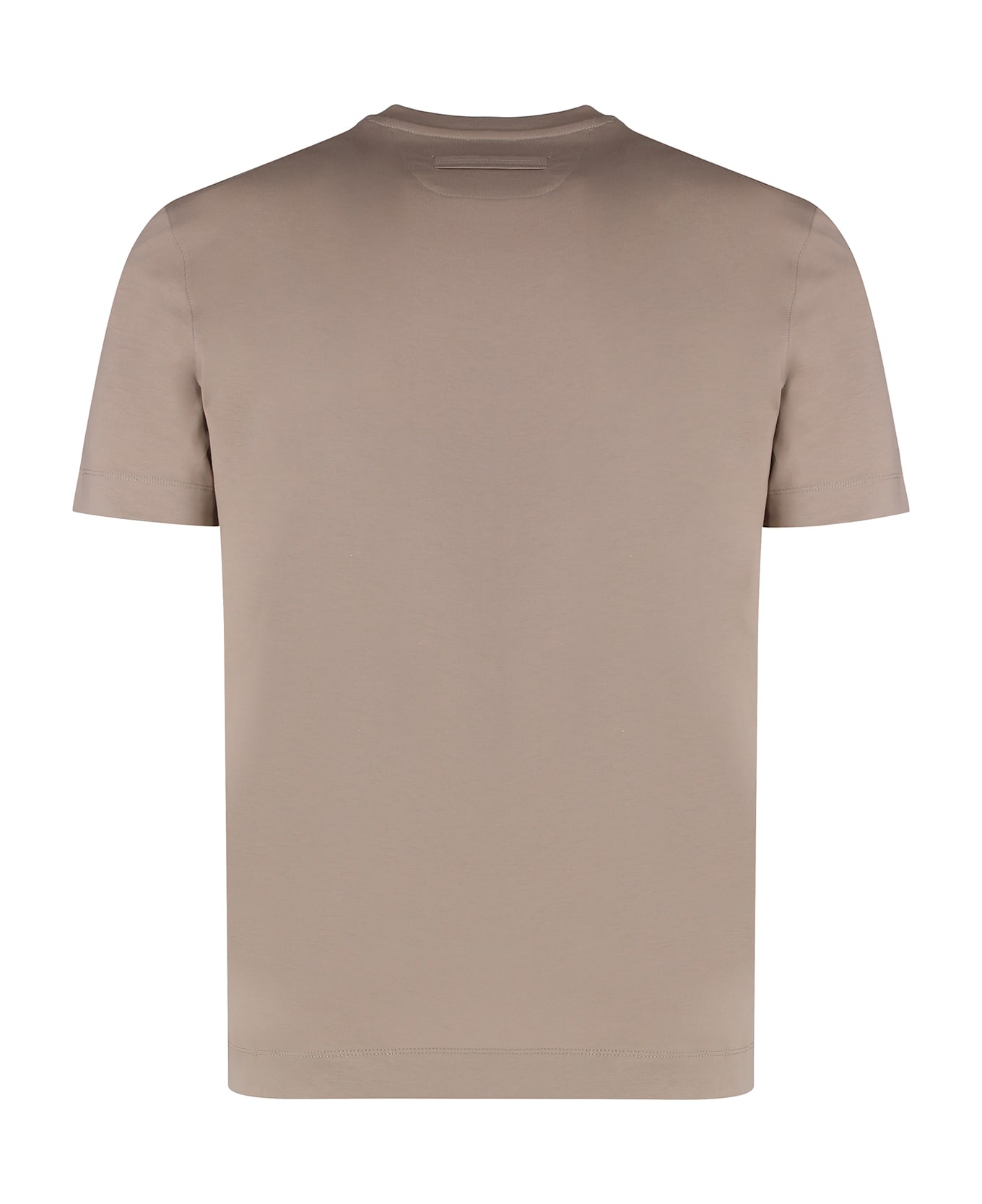 Zegna Cotton Crew-neck T-shirt - Sand