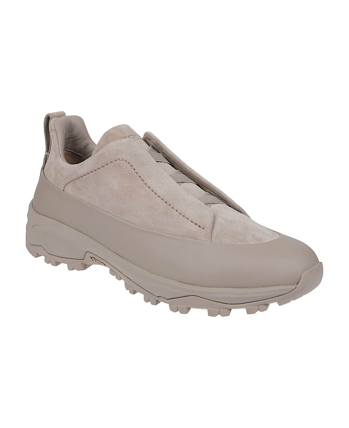 Zegna Triple Stitch Monte Low Top Sneakers - Ads Tortora Chiaro