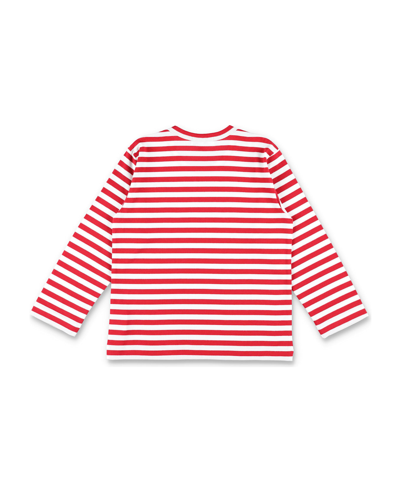 Comme des Garçons Play Kid - Striped T-shirt - RED