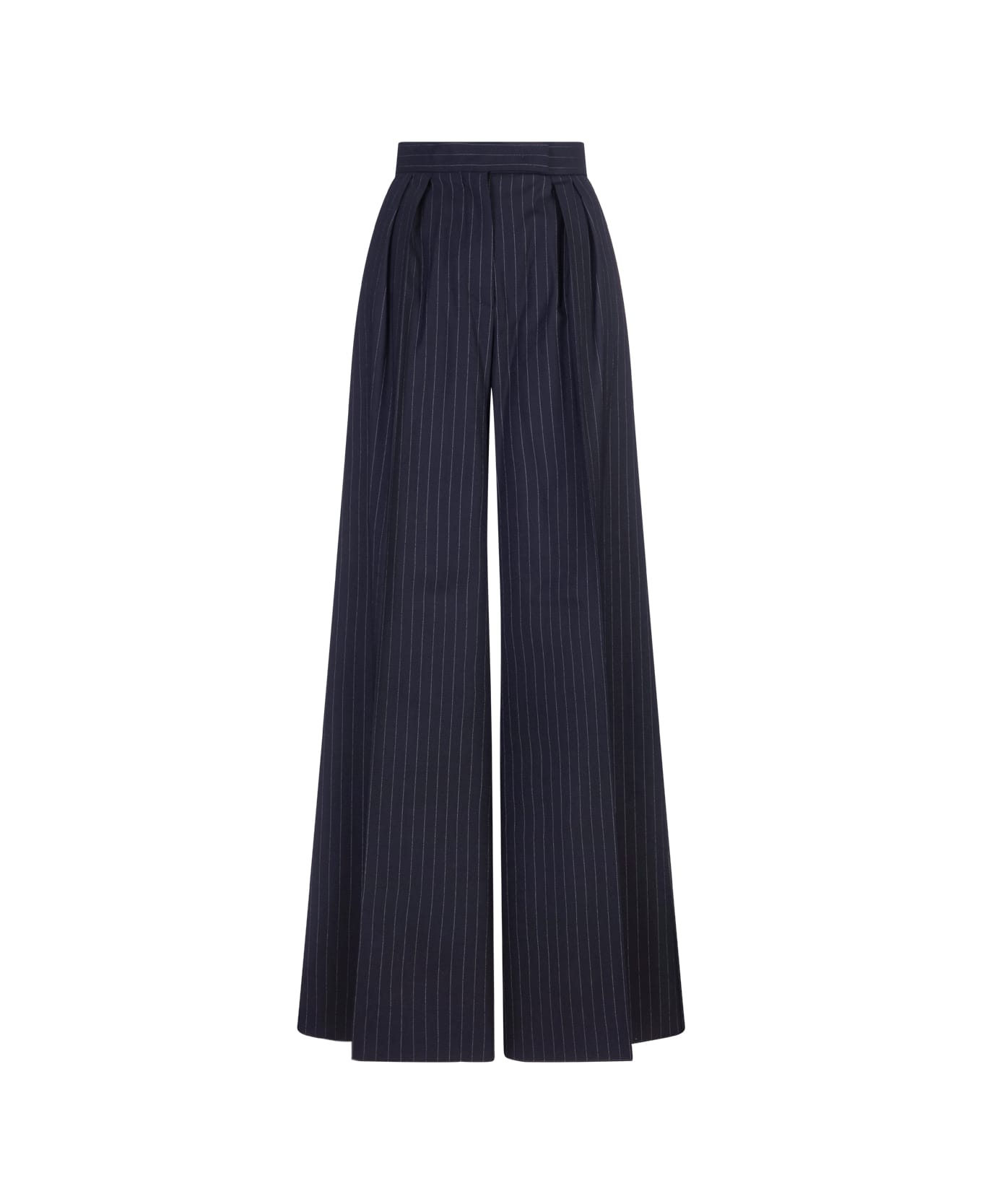 Max Mara Navy Bue Bacca1234 Trousers - Blue