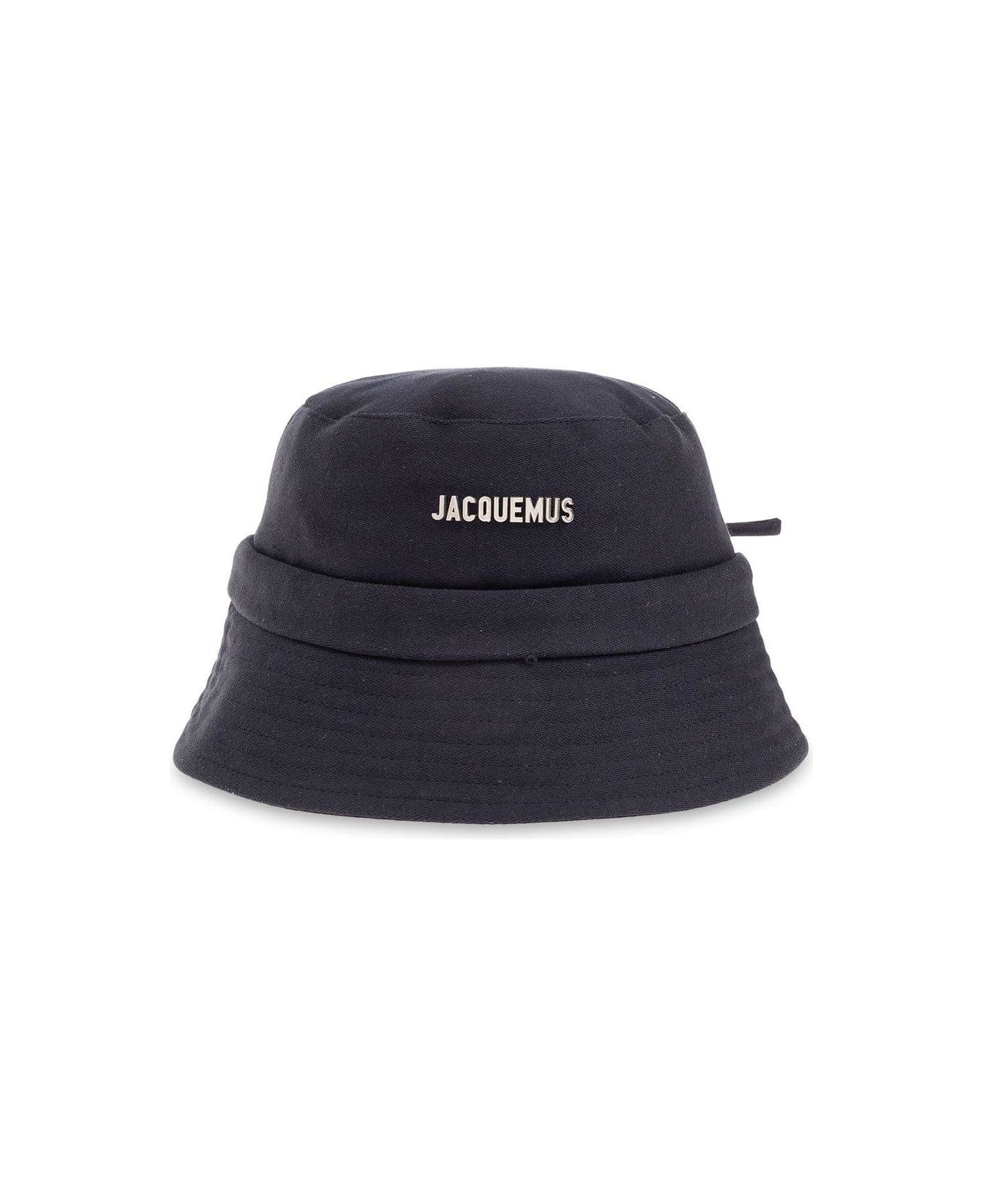 Jacquemus Le Bob Gadjo Knotted Bucket Hat - Dark navy