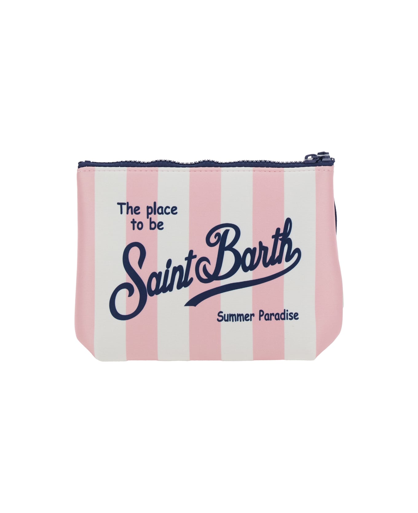 MC2 Saint Barth 
aline
 Multicolor Clutch With Logo Lettering On The Front And All-over Striped Motif In Tech Fabric Girl - Multicolor