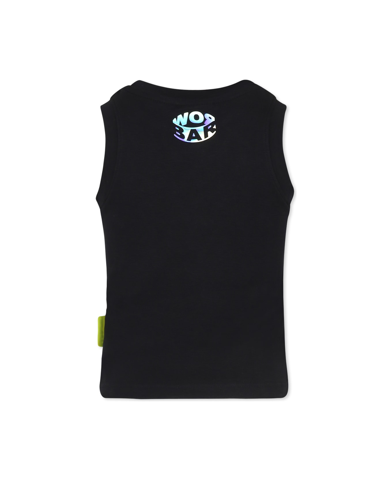 Barrow Black Tank Top For Girl With Smiley - Black