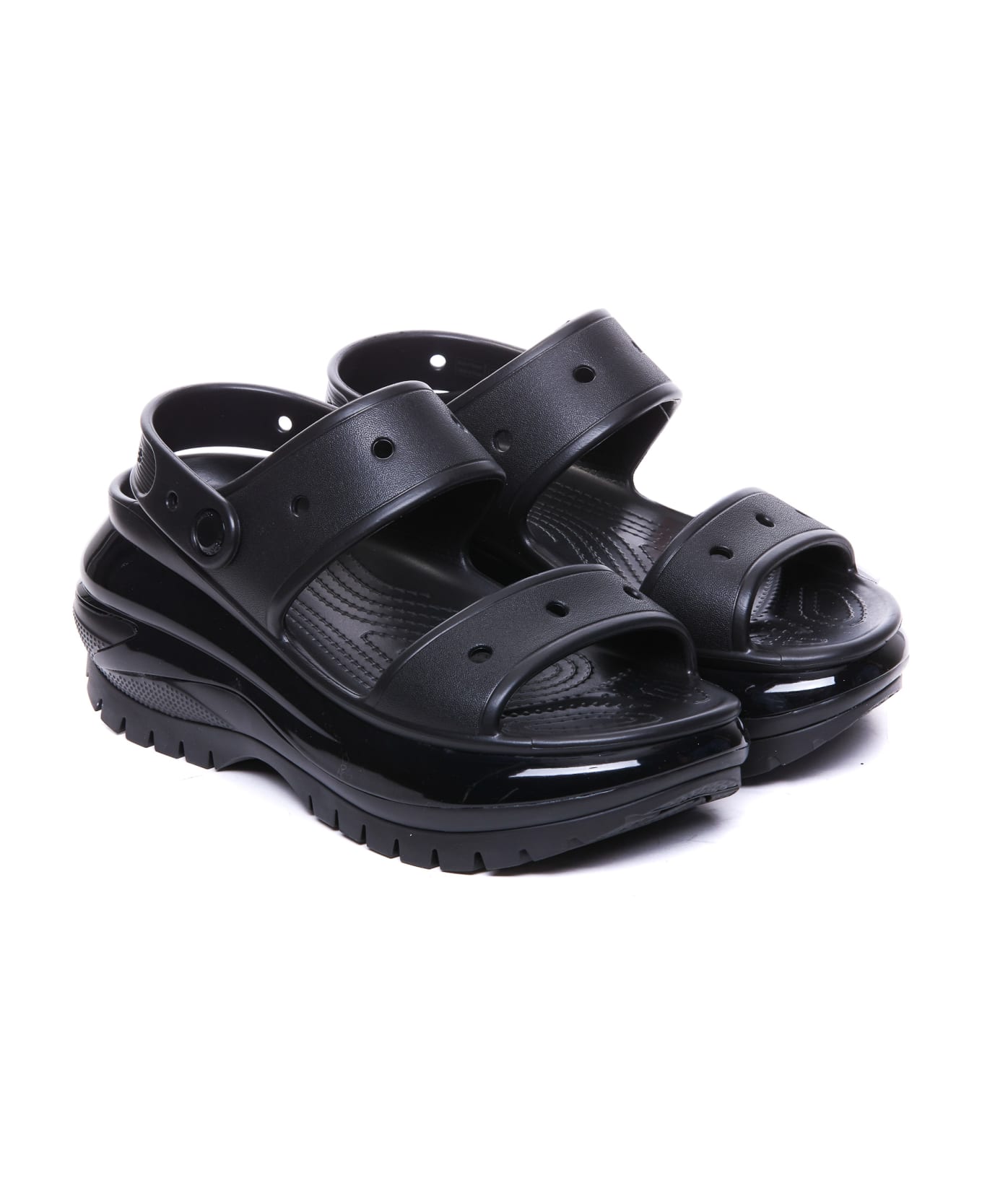 Crocs Classic Mega Crush Sandals - Black