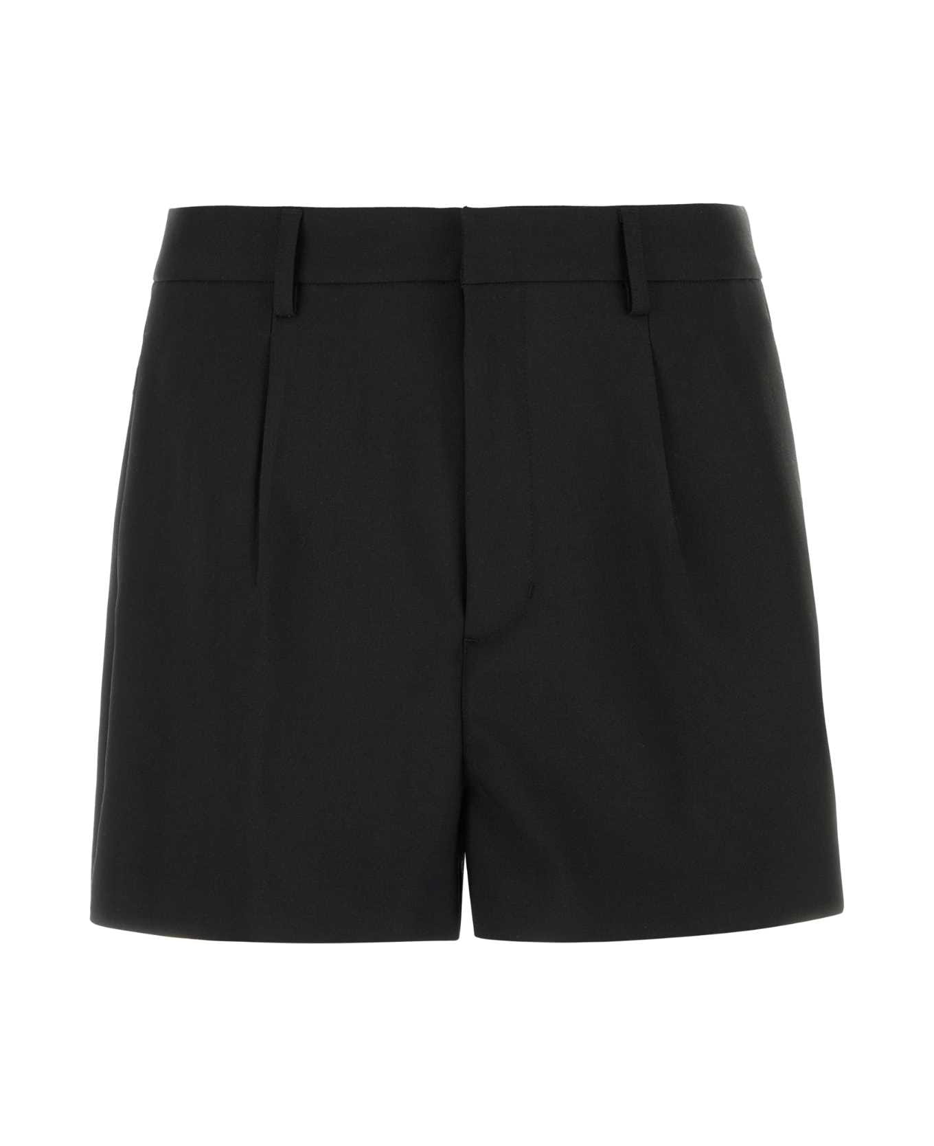 Entire Studios Black Stretch Polyester Puny Shorts - BLACK