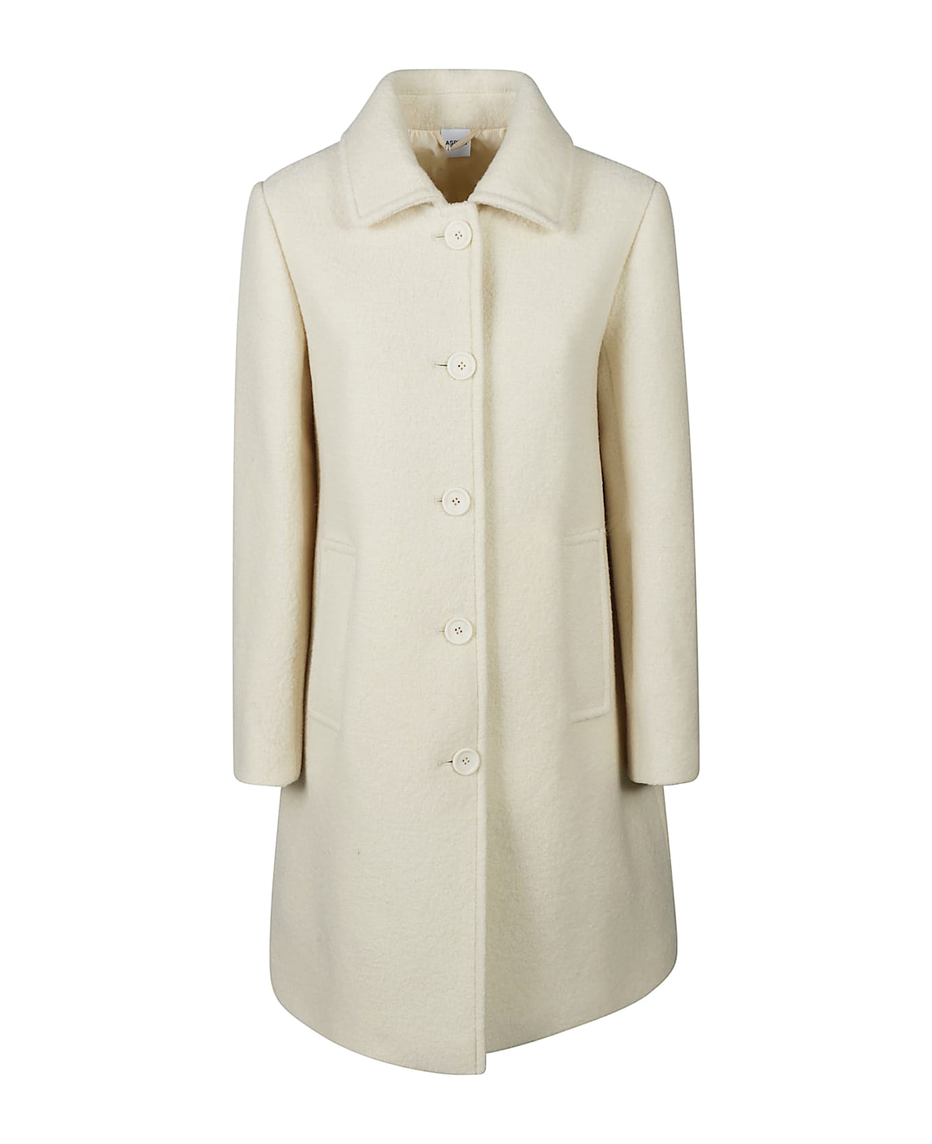 Aspesi 5 Button Straight Coat - Natural