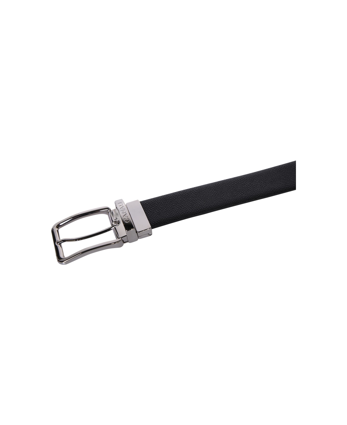 Canali Belt With Grained Texture By Canali. Perfect Combination Of Functionality And Elegance - Black